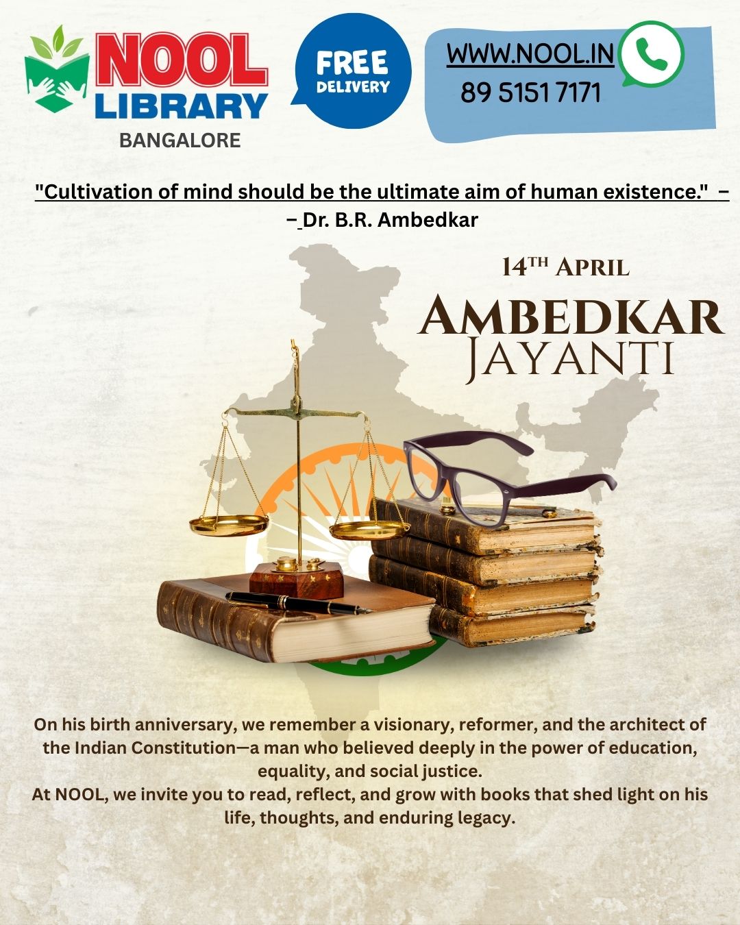 NOOL Library - 📚 Honouring Dr. B.R. Ambedkar | NOOL... | Facebook