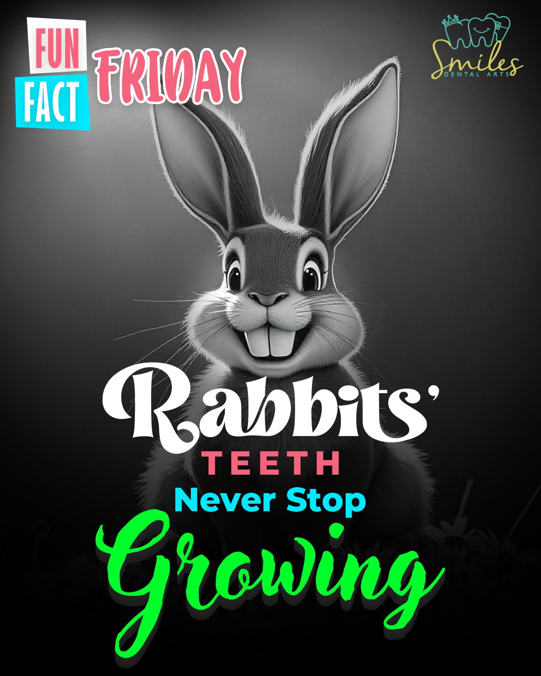 Fun Fact Friday! 🦷🤓 Rabbits’ Teeth... - Smiles Dental Arts | Facebook