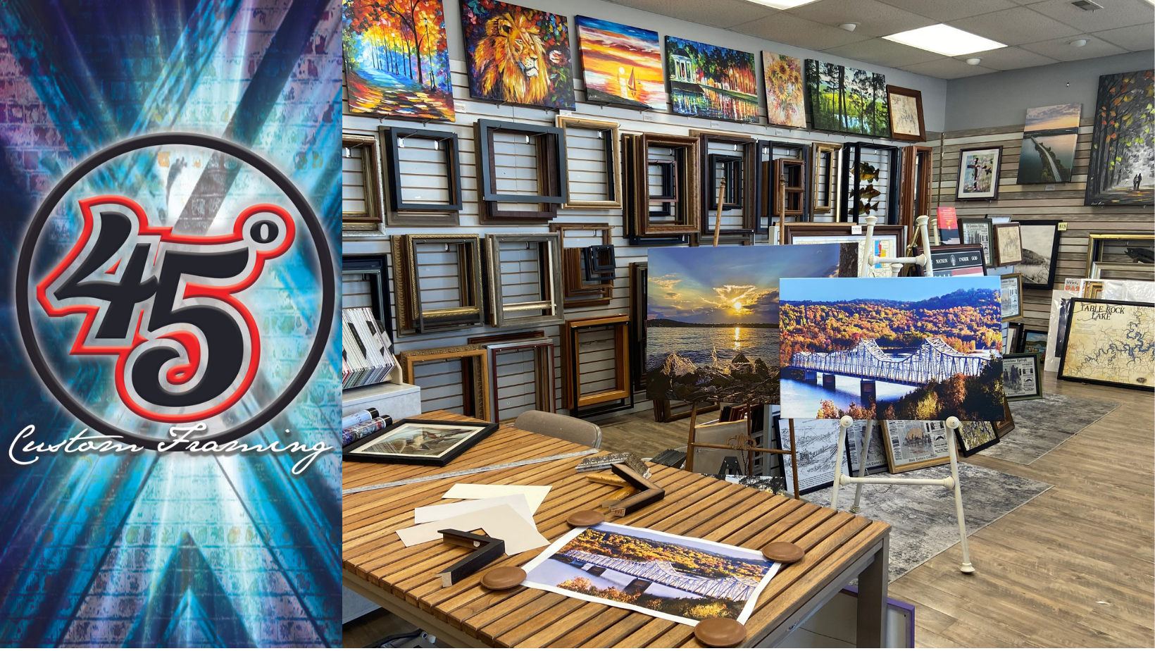 45 Degree Custom Framing
