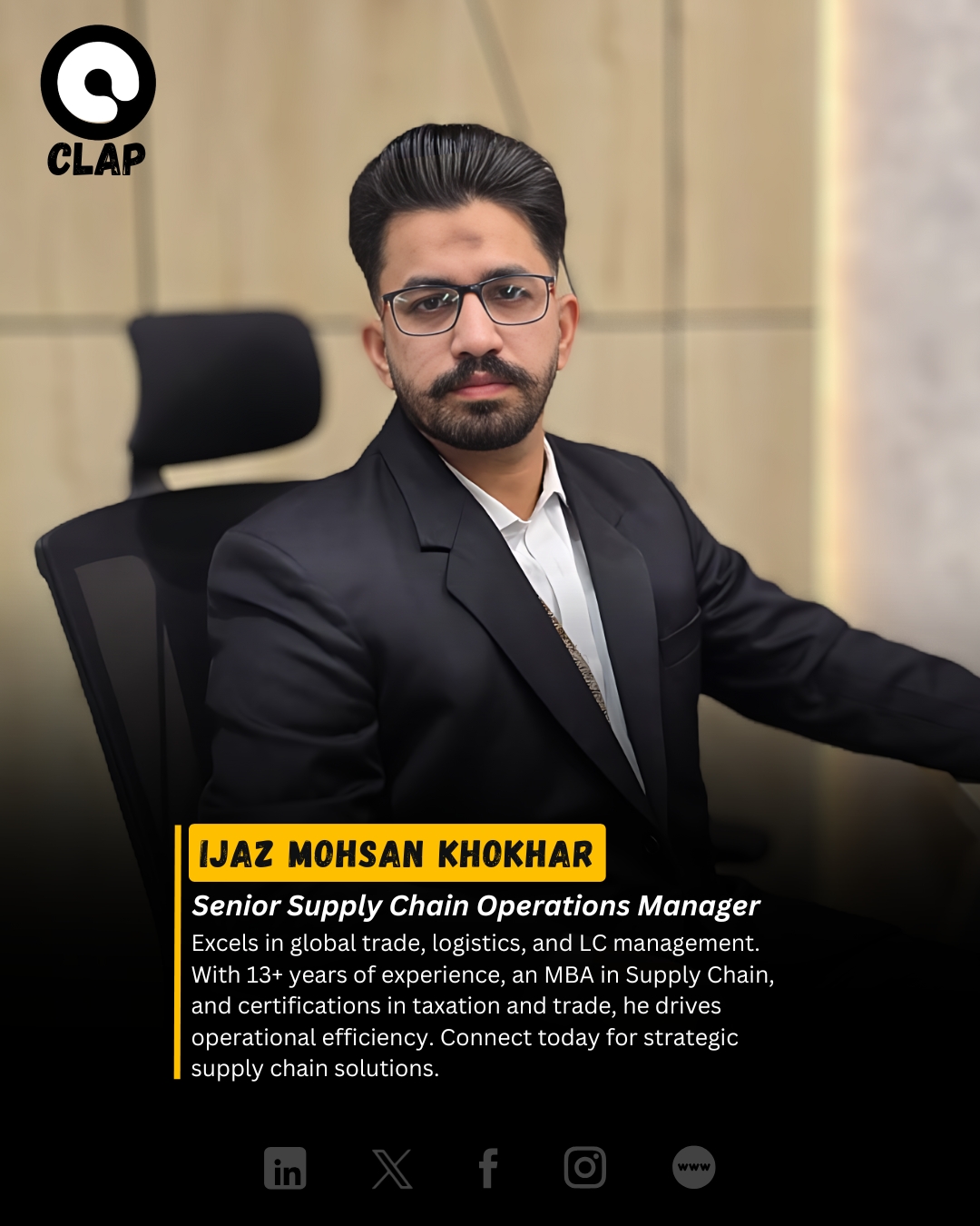 Clap Pakistan - Meet Ijaz Mohsan Khokhar: Senior Supply... | Facebook