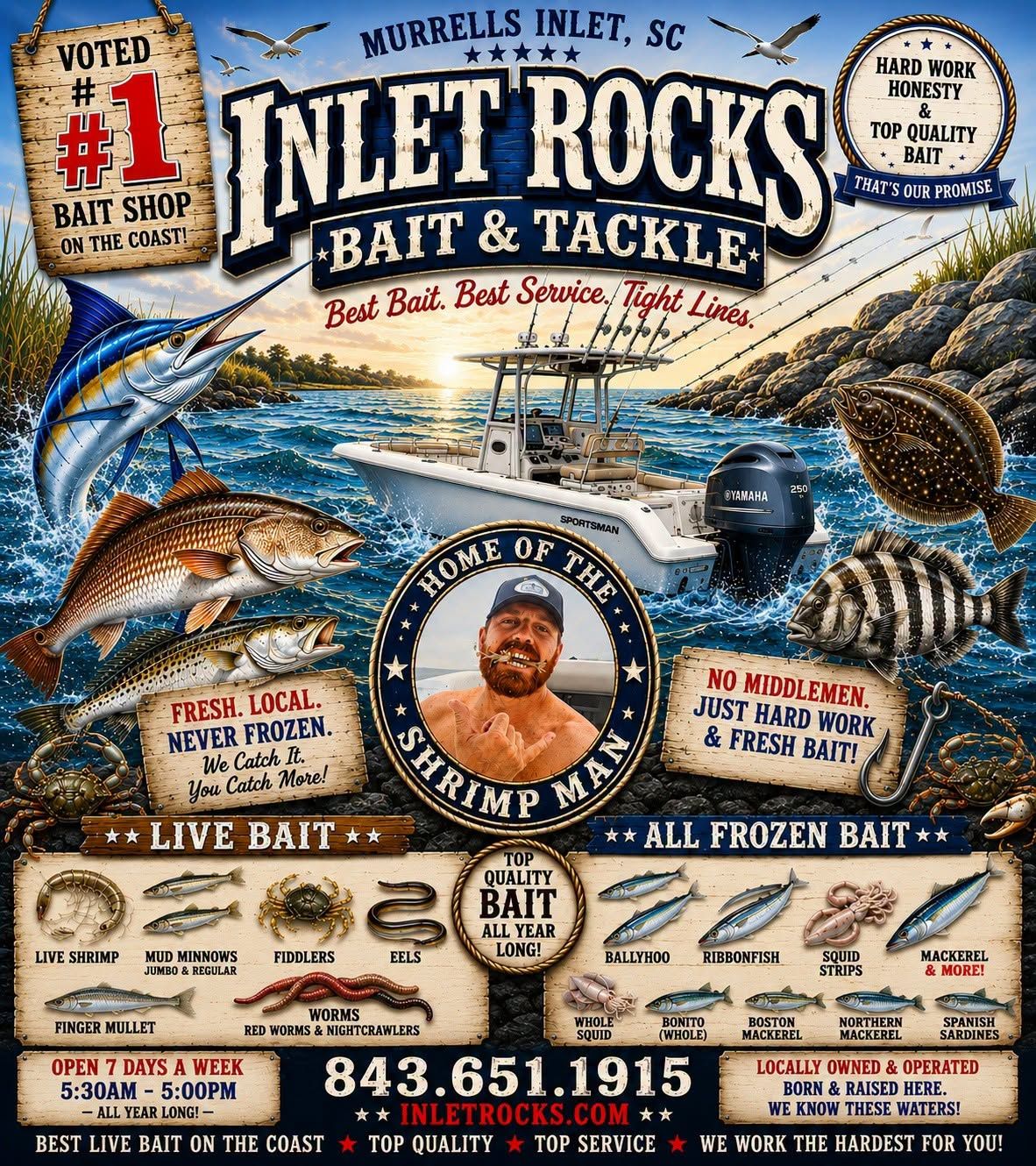 best lure for fishing in murrells inlet Mirrolure Top Dog Surface Walker Inlet Rocks Bait and Tackle,