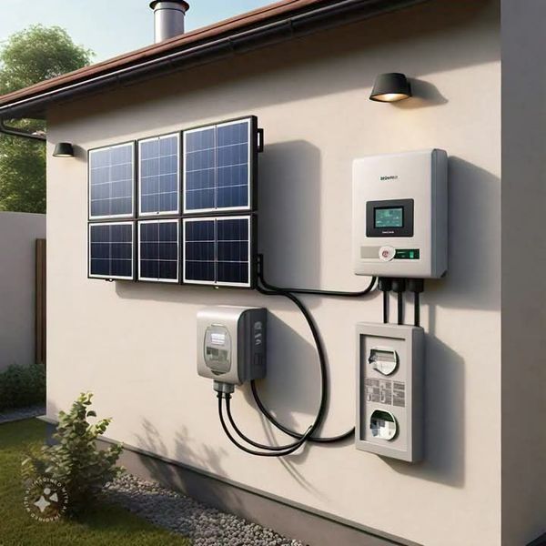 Civil - a compact solar power installation on the exterior wall of a ...