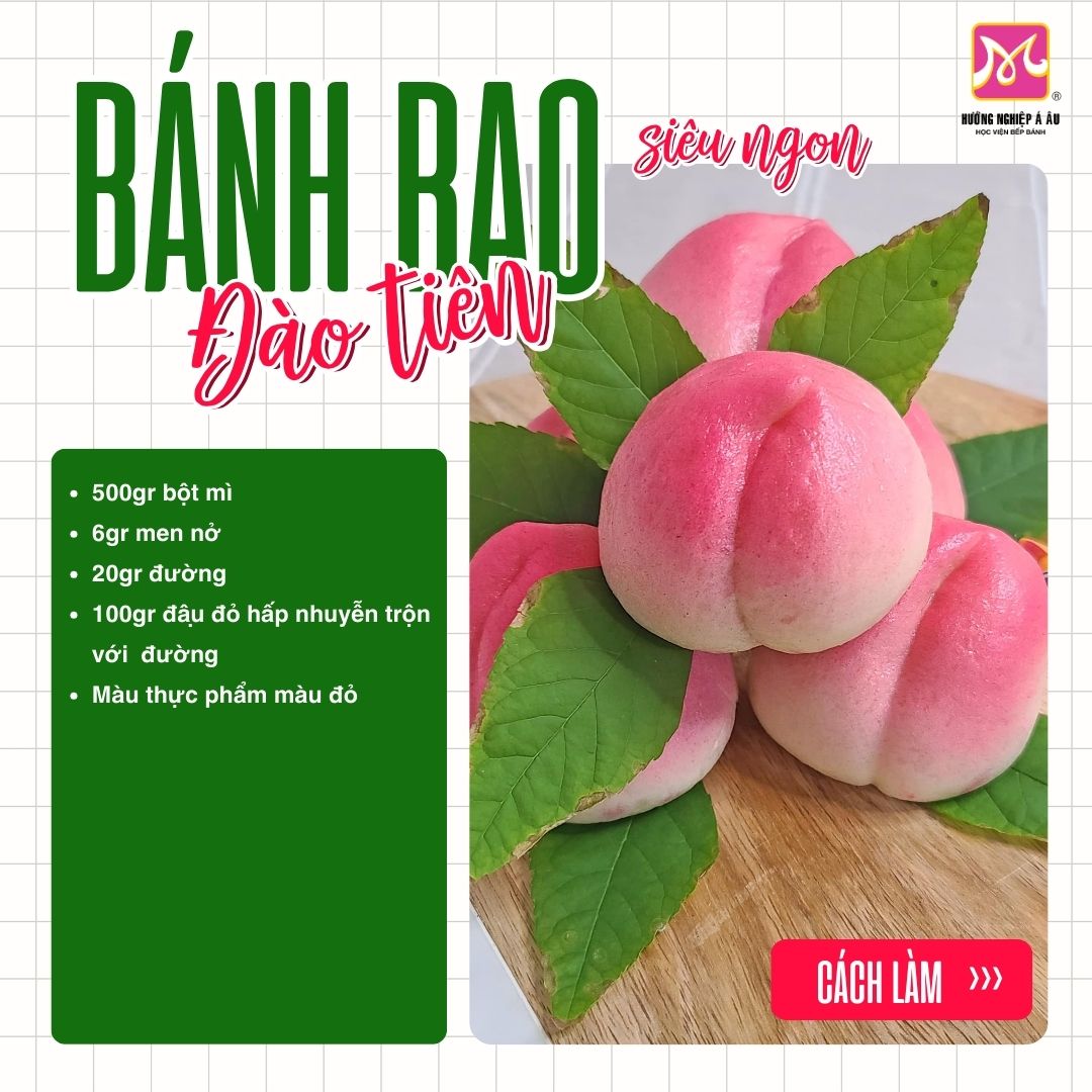 Học - Bước 1: Để tiến hành cách làm bánh bao đào tiên, đầu tiên bạn ...