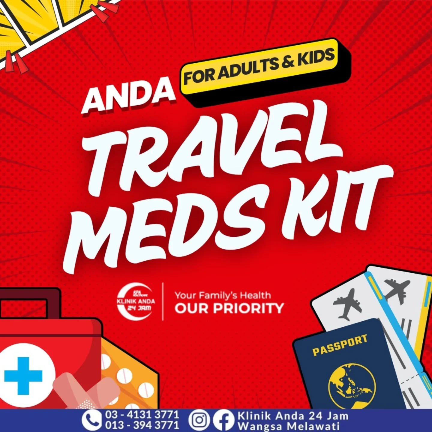 ANDA TRAVEL KIT 🧳 ️... - Klinik ANDA Wangsa Melawati 24JAM | Facebook