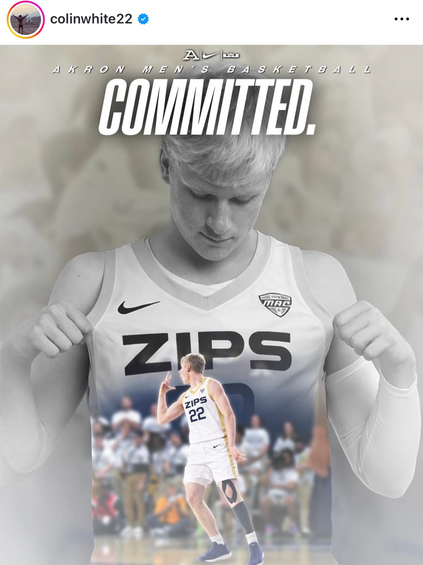Good luck to Ottawa-Glandorf boys basketball alum Collin White as he transfers to the University of Akron to continue his collegiate basketball career