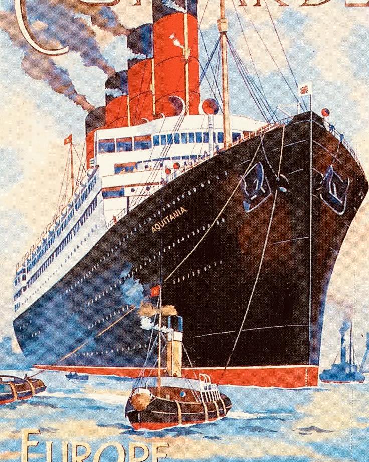 SEE - The RMS Aquitania had its maiden voyage in 1914. It was the last ...