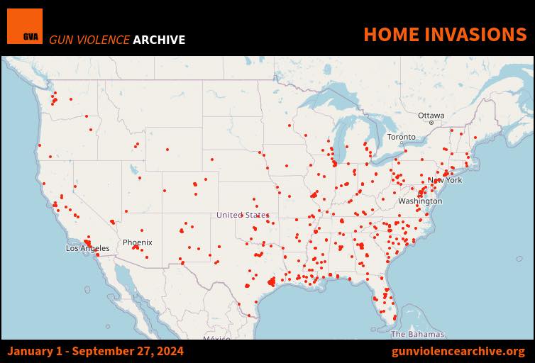 Here are some of our incident maps... - Gun Violence Archive