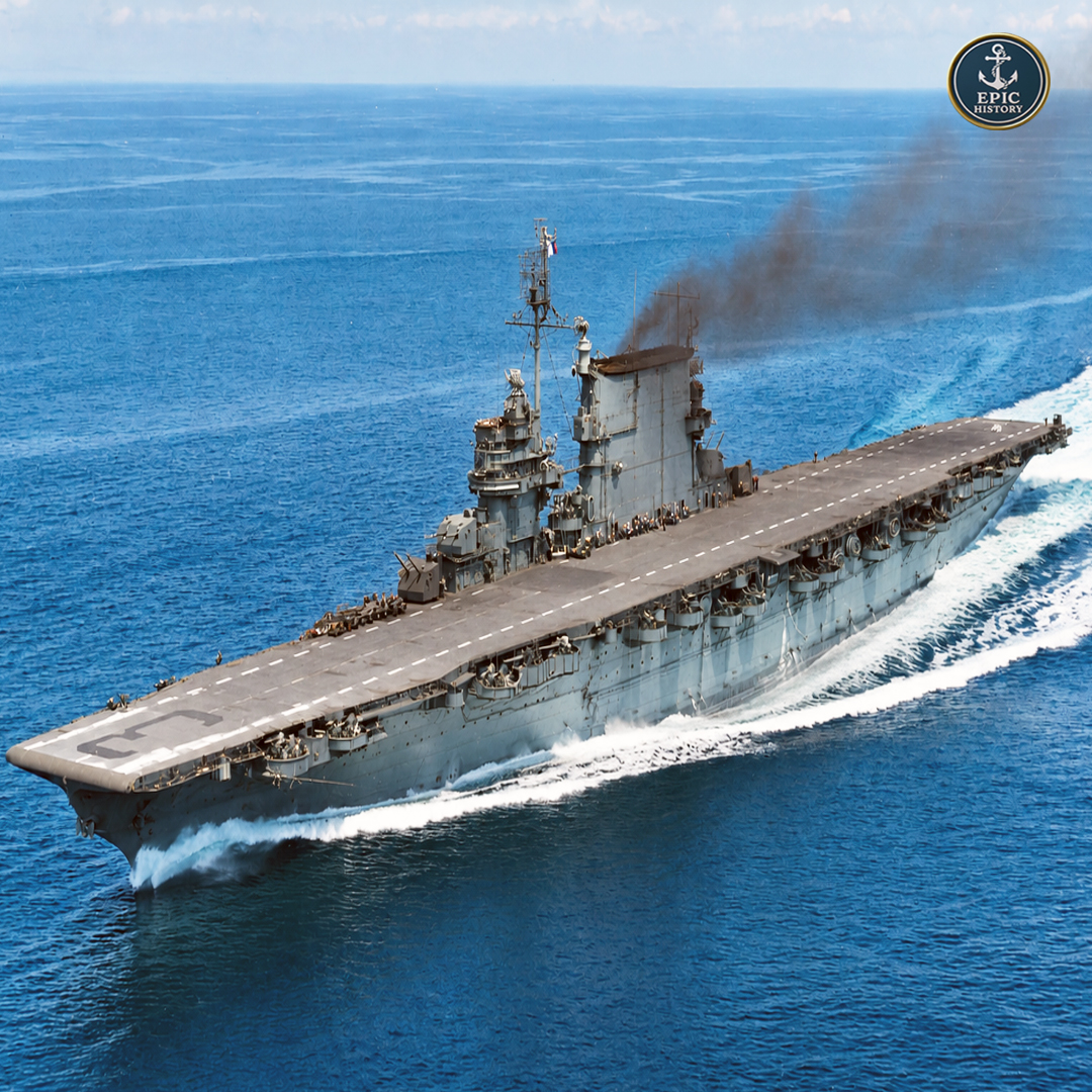 The aircraft carrier USS Saratoga (CV-3) undergoing refit and