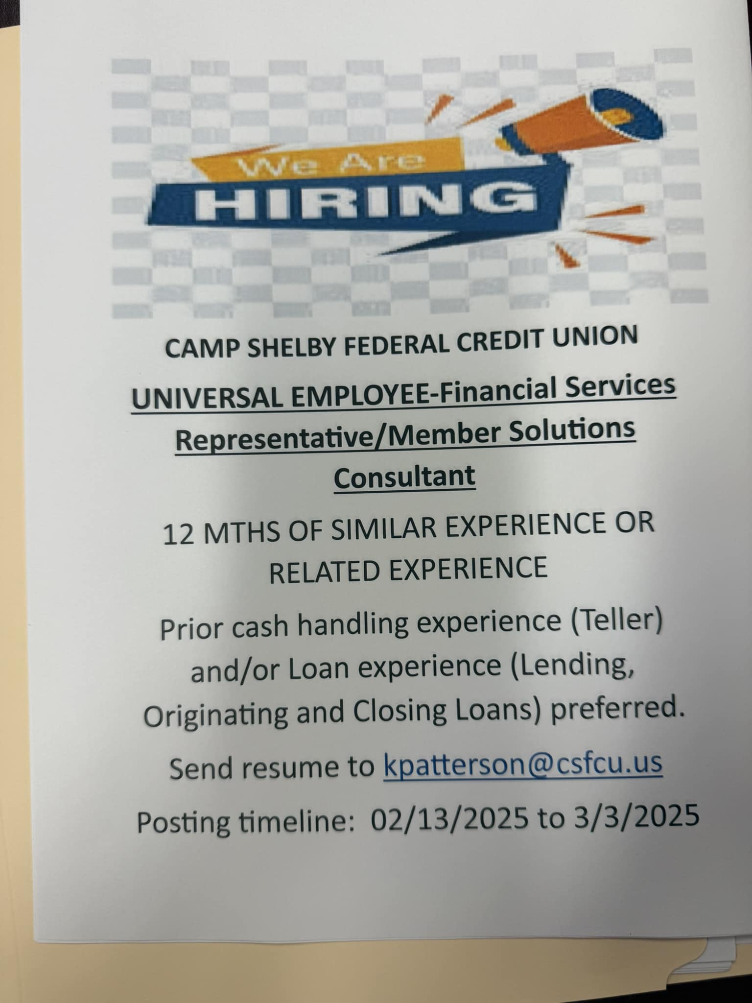 Camp Shelby Federal Credit Union | Hattiesburg MS