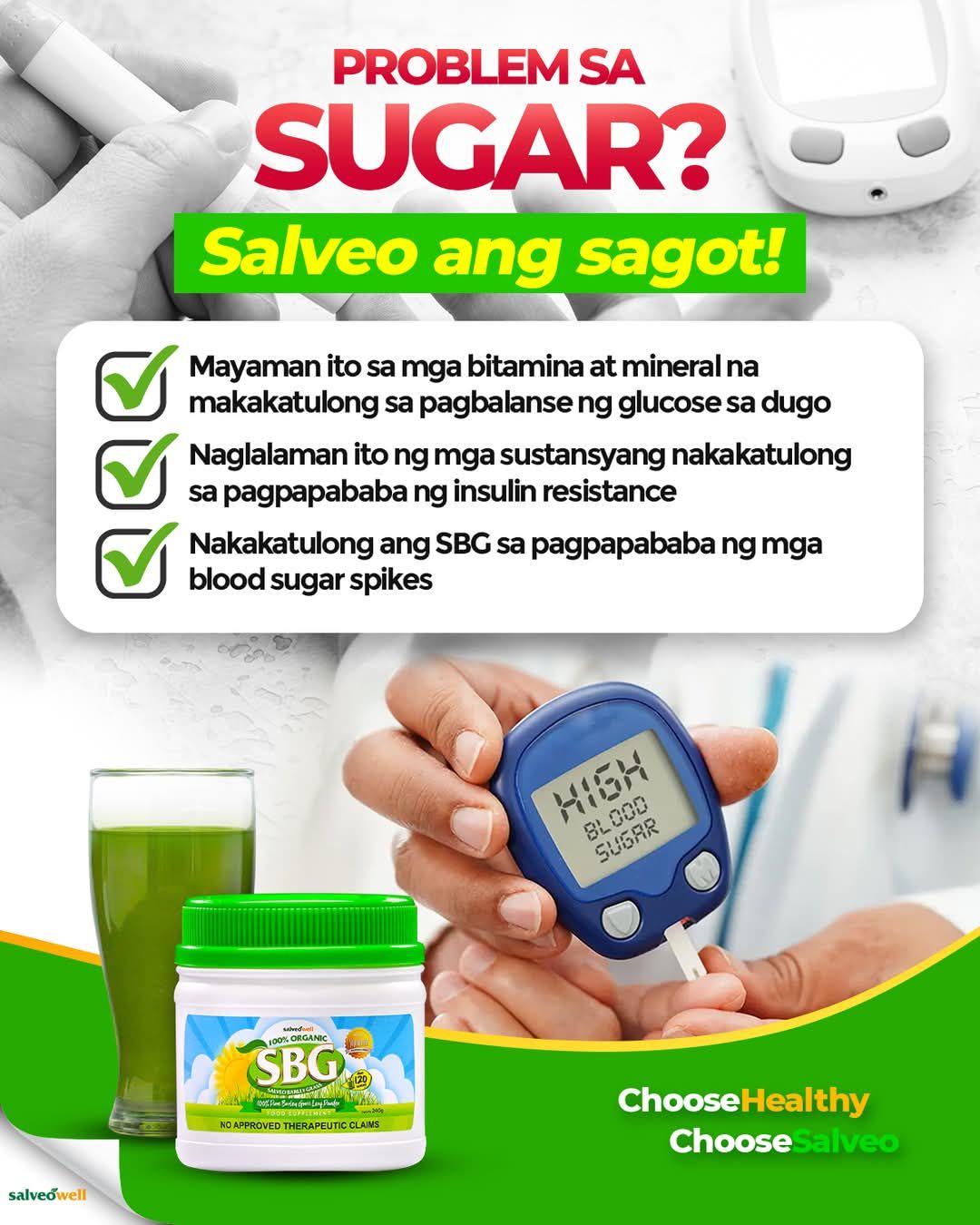 Salveo - Diabetes? 𝐇𝐮𝐰𝐚𝐠 𝐦𝐚𝐭𝐚𝐤𝐨𝐭, 𝐦𝐚𝐠-𝐒𝐚𝐥𝐯𝐞𝐨! 💚 🌾 Rich in soluble fiber ...
