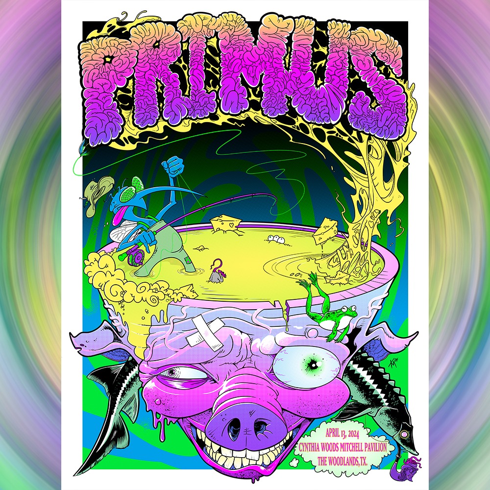 The poster for the show in Irving, TX is designed by
