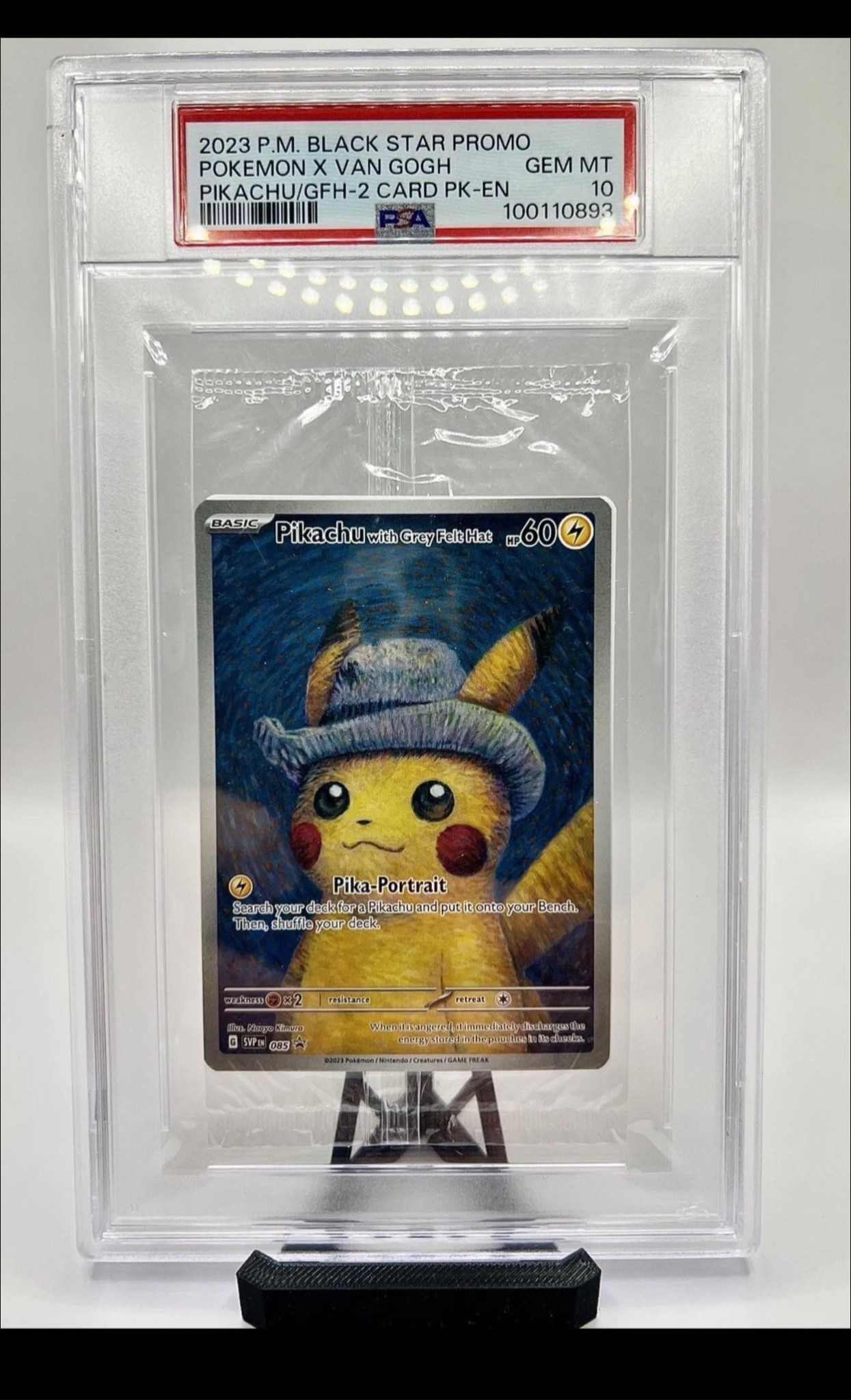 PSA 9 graded Pikachu card from 2024 Pokémon SVP EN Paldea