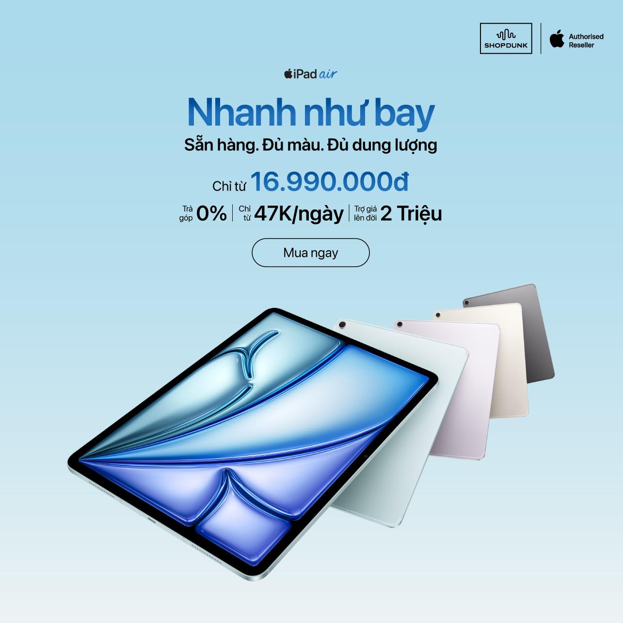 ShopDunk - 🔥 iPad Air M3 | SẴN HÀNG. ĐỦ MÀU. ĐỦ DUNG LƯỢNG... | Facebook