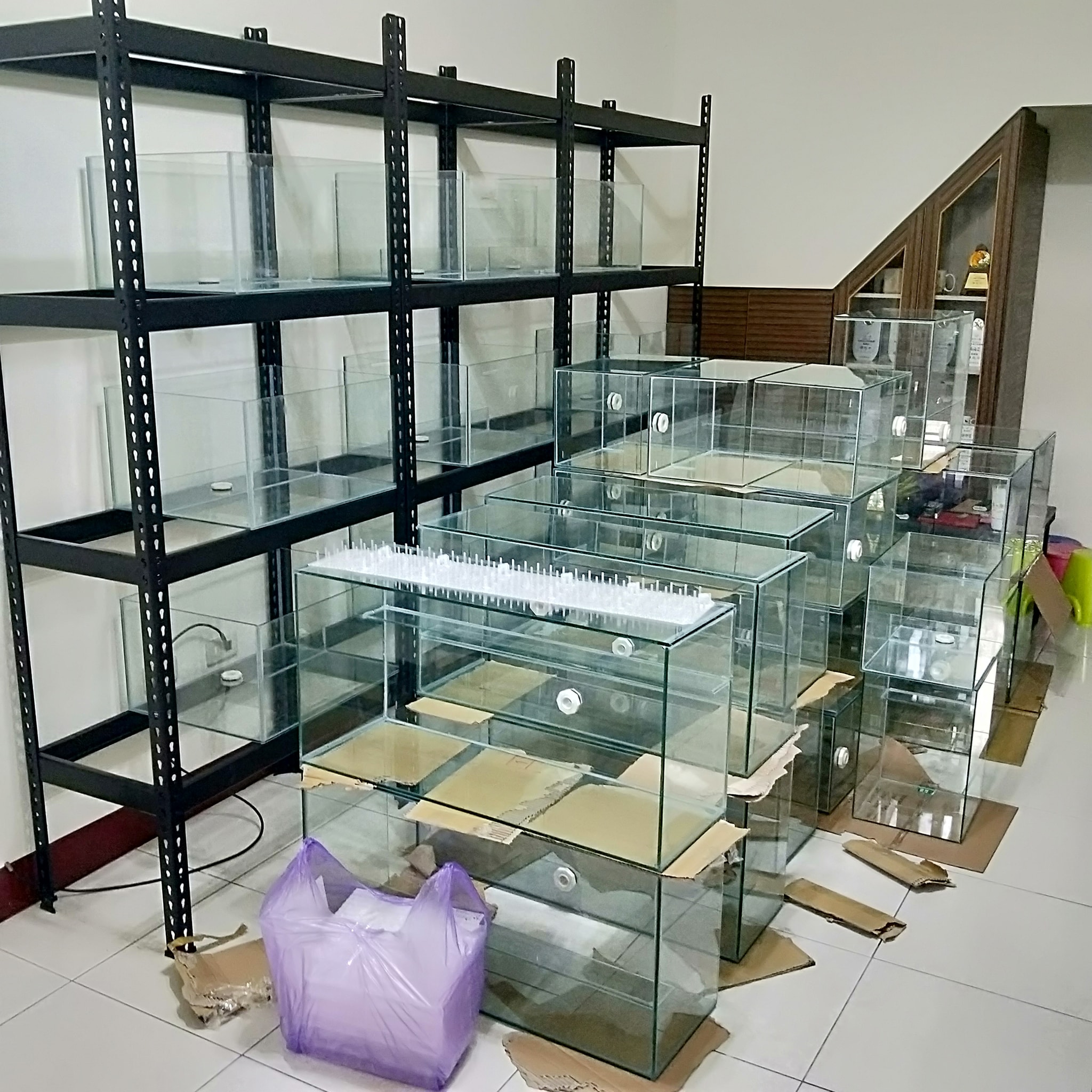 【高雄前鎮區氣舉缸】前置施工 #水族各種系統缸規劃... - Super Tank 水族側濾養殖系統