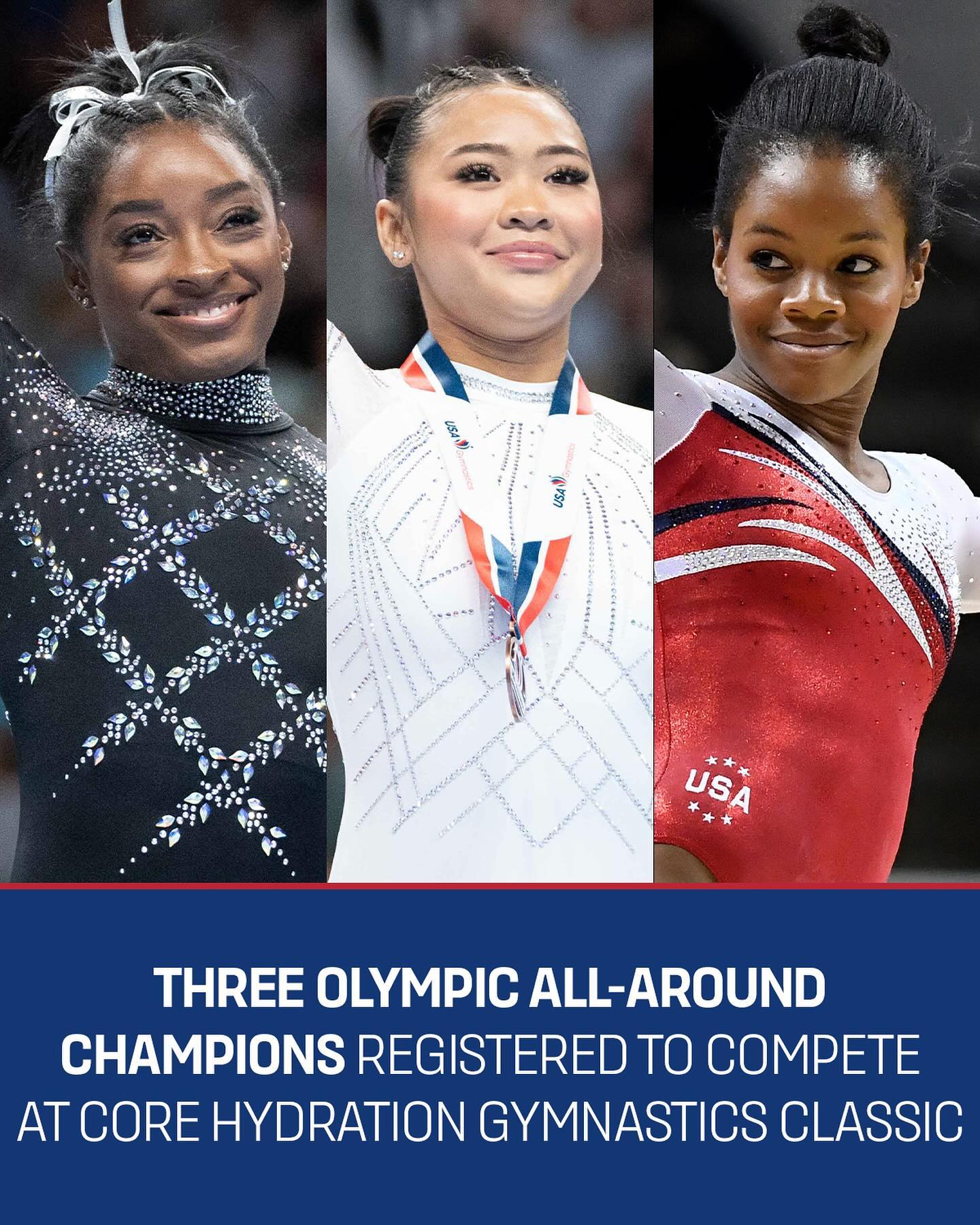 NBC - Simone Biles, Suni Lee and Gabby Douglas are all registered to ...