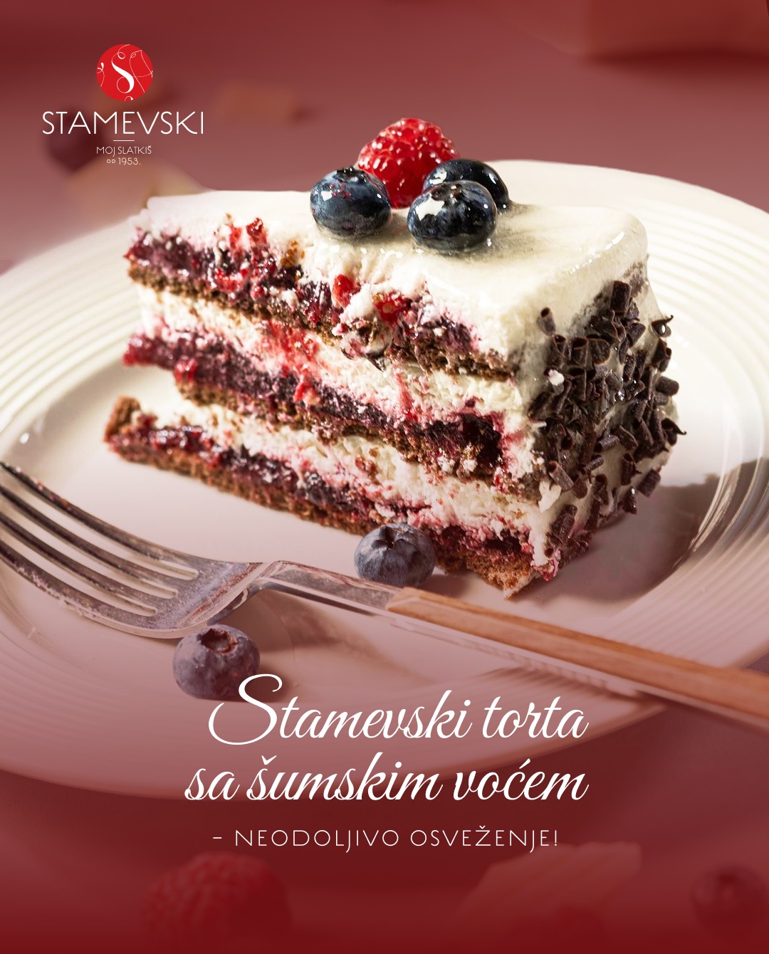 Stamevski - Stamevski torta sa šumskim voćem donosi radost i svežinu ...