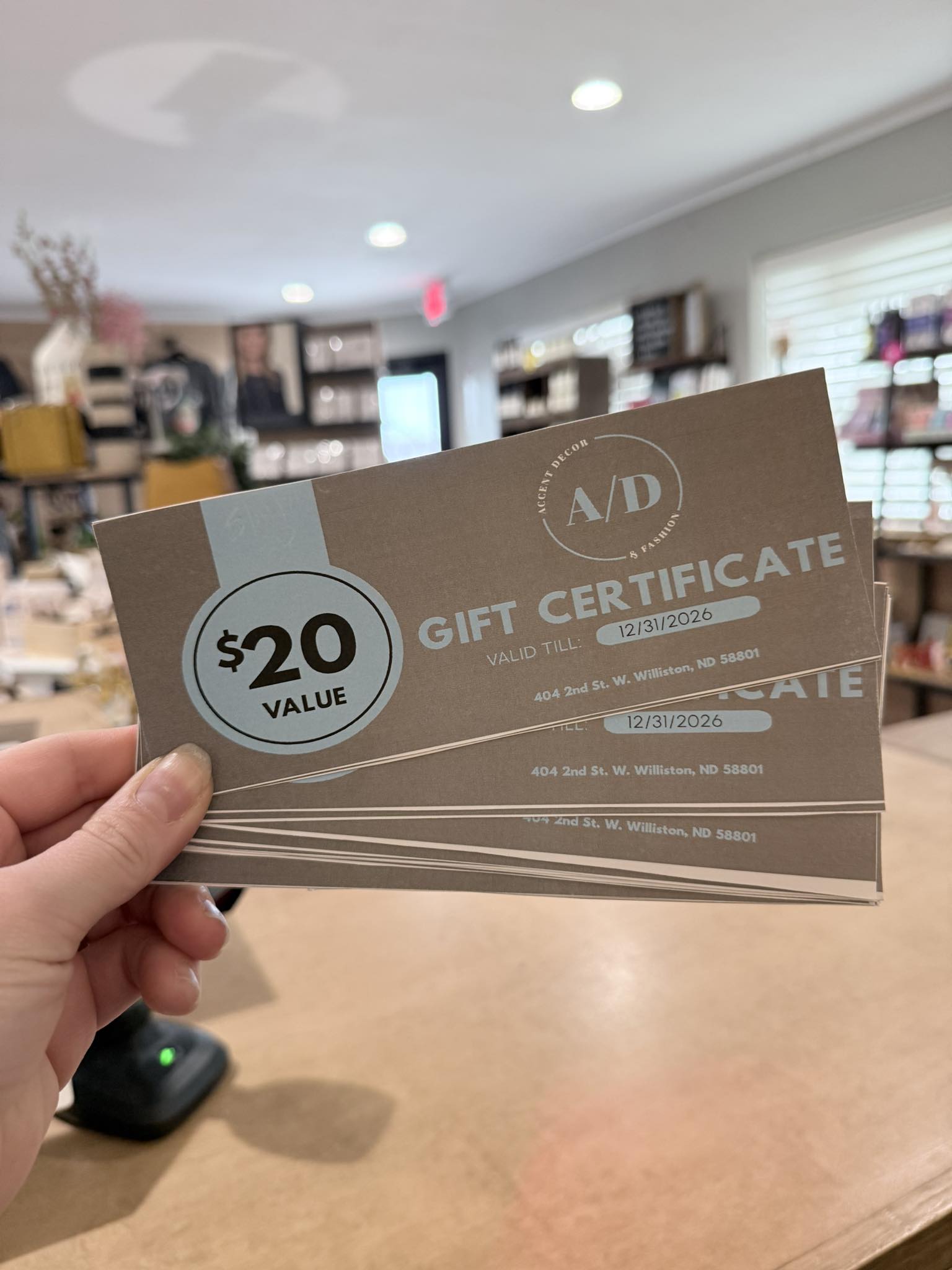 Spend $100, get $20 gift certificate at Accent Decor & Fashion