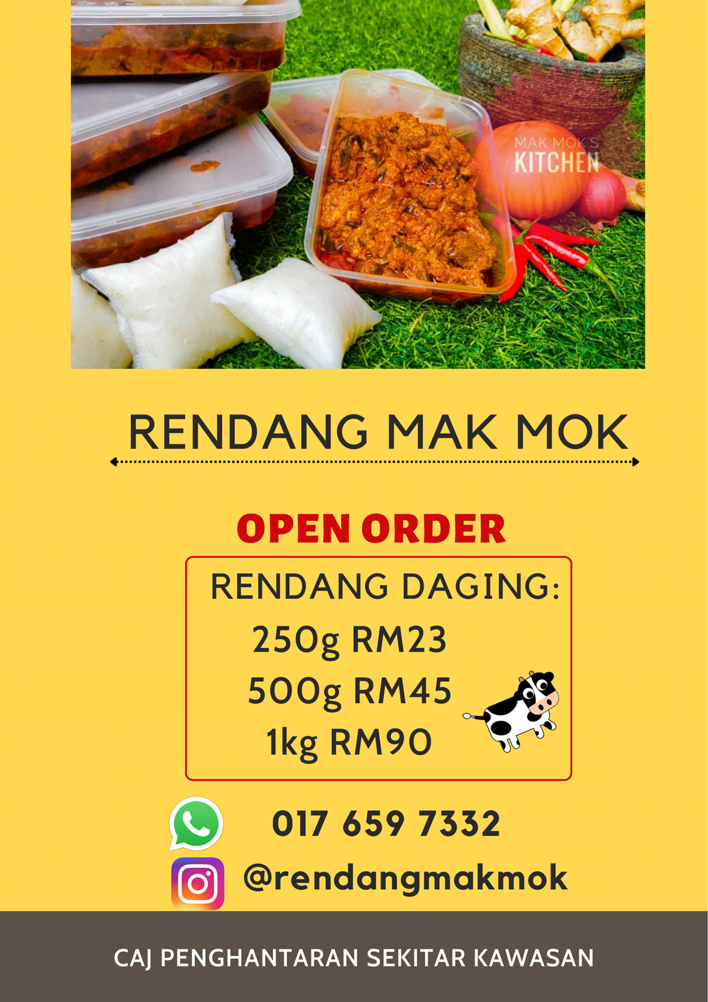 Rendang - Rendang Mak Mok datang lagi‼️‼️ Open order Rendang Daging🐮 ⚫ ...