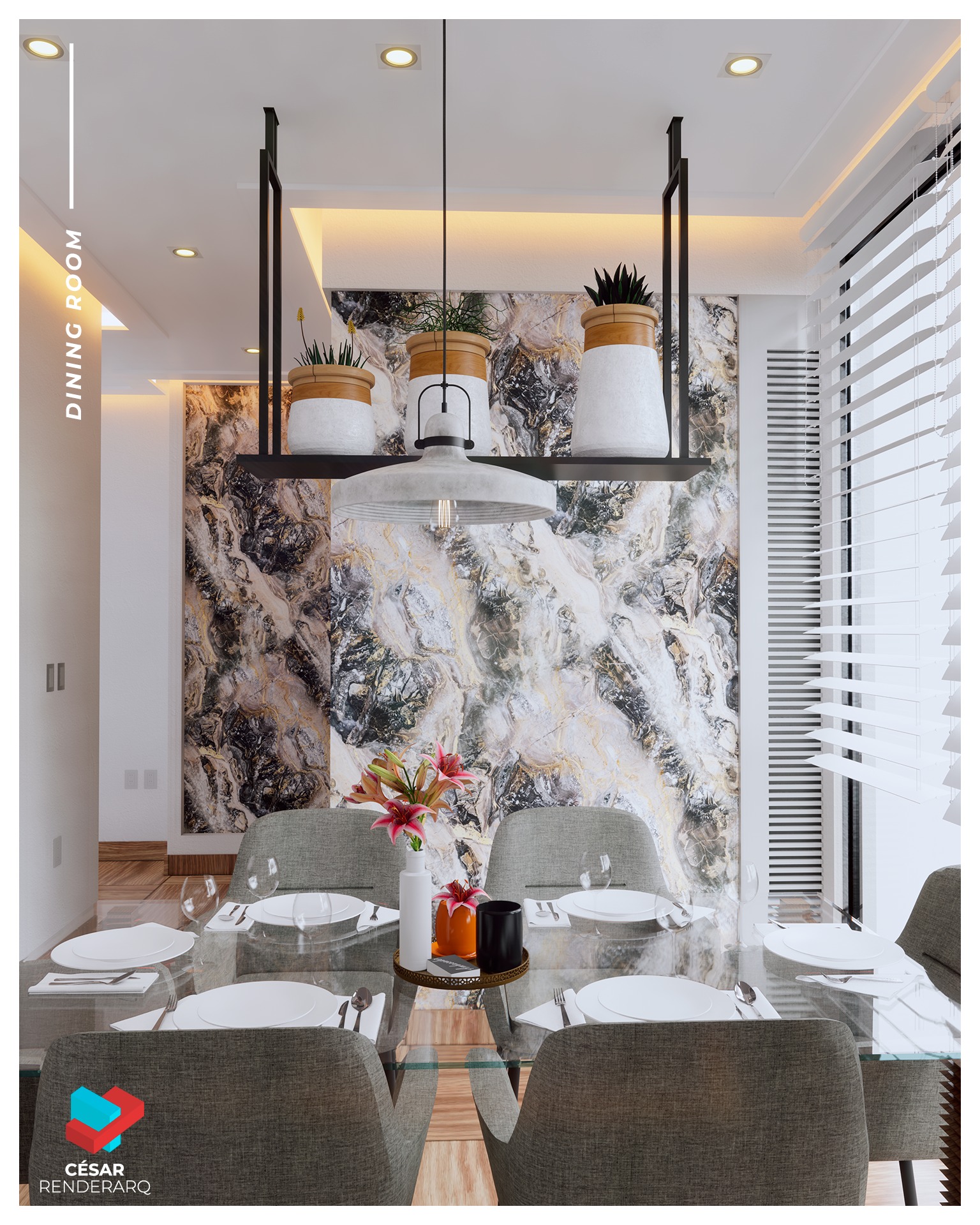 Cesar RenderArq - Interior Design - Dining Room 3D Model
