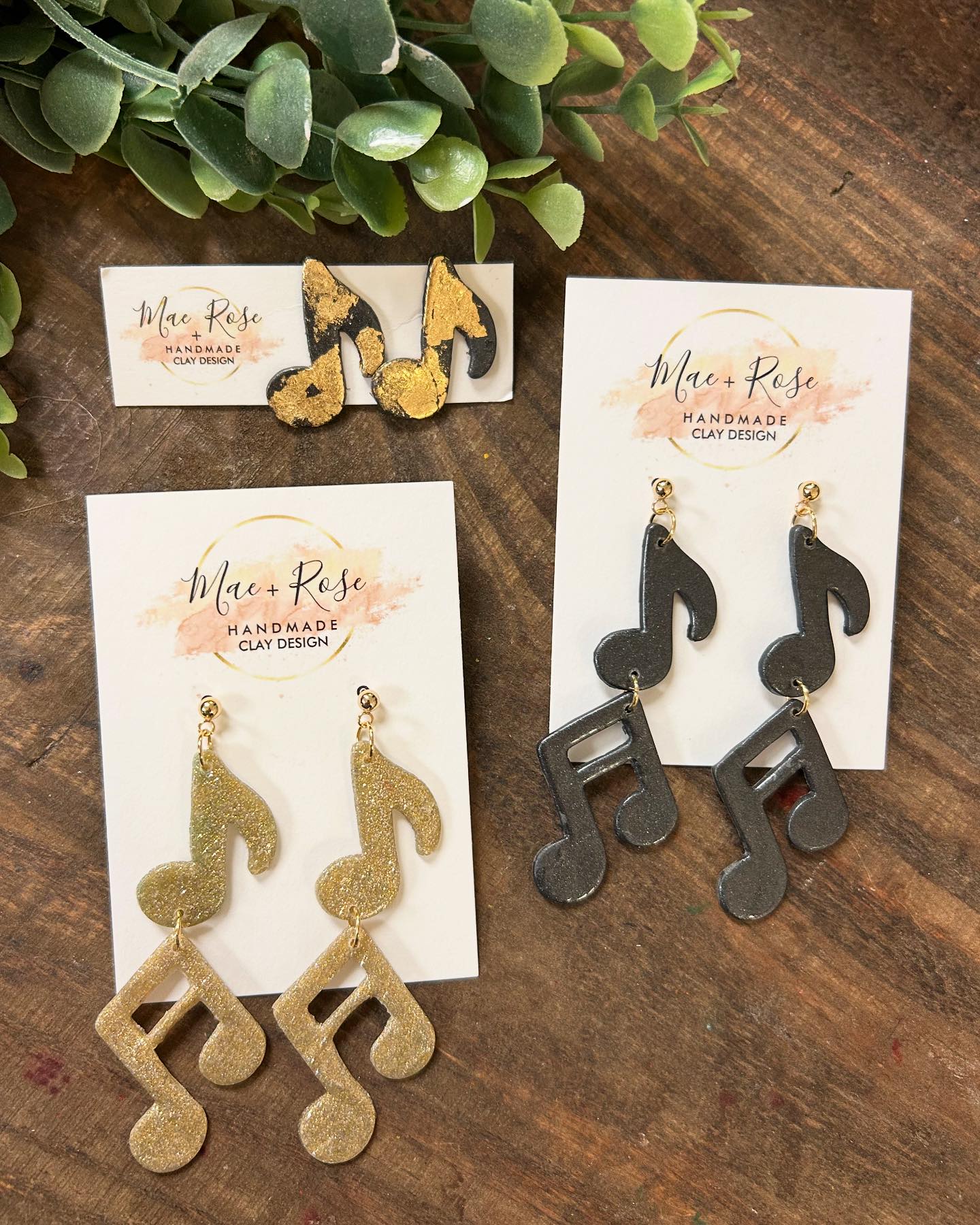 Mae - 🎶 Music Notes in a dangle and stud 🎵 dangle $18 stud $12 | Facebook