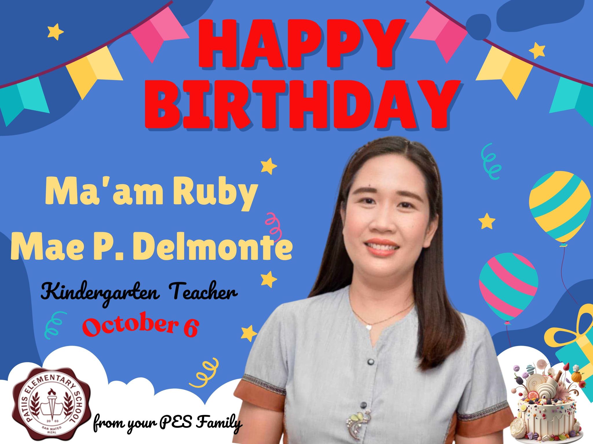 DepEd - October 6, 2024 Happy Birthday, Ma'am Ruby Mae P. Delmonte ...
