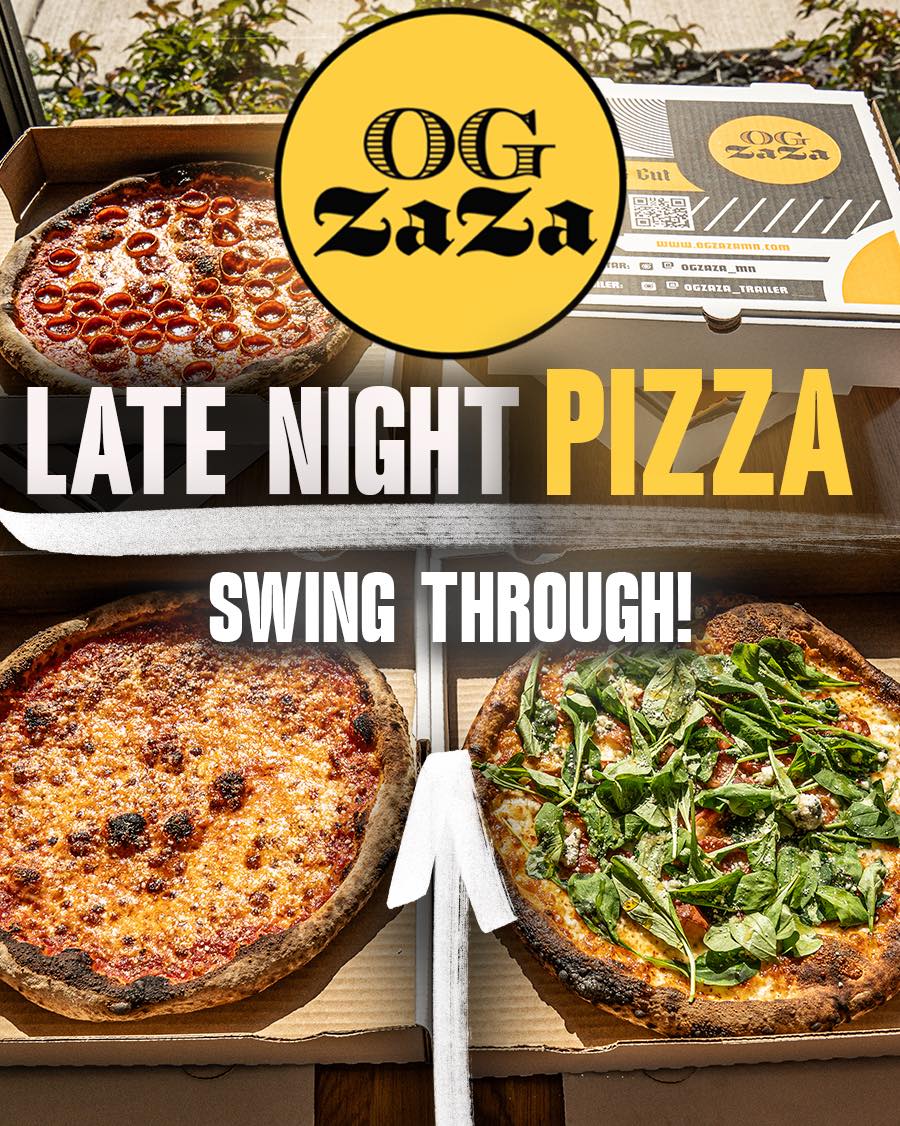 Late night pizza near MGK show in Shakopee