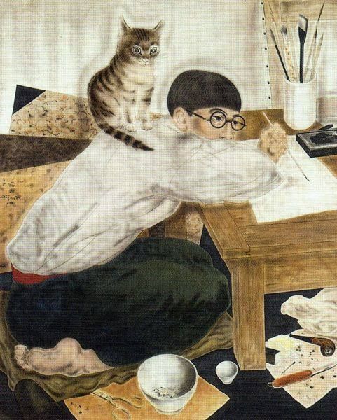 Léonard Tsuguharu Foujita (1886-1968) Autoportrait, 1929