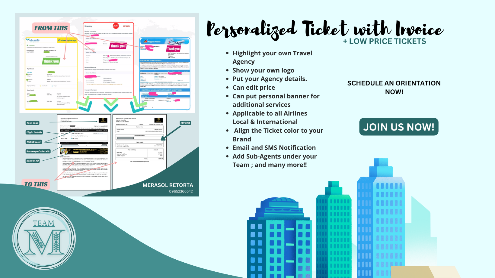 Personalized Travel Ticket with Invoice Generator Portal