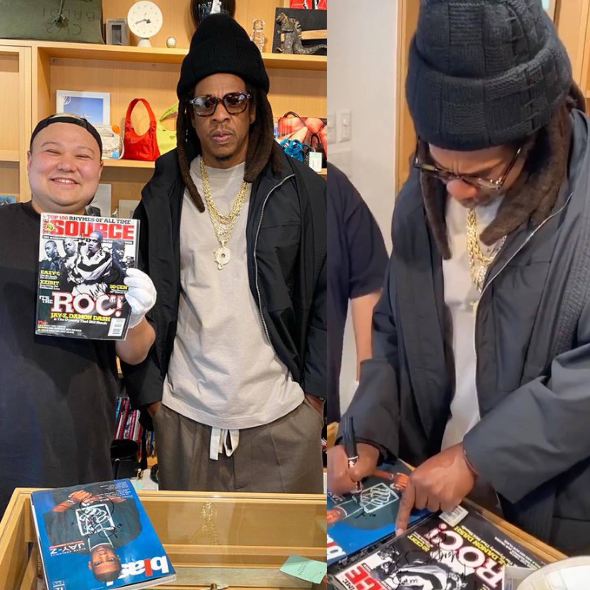 Jay-Z visited Casanova Vintage in Tokyo today and signed some 