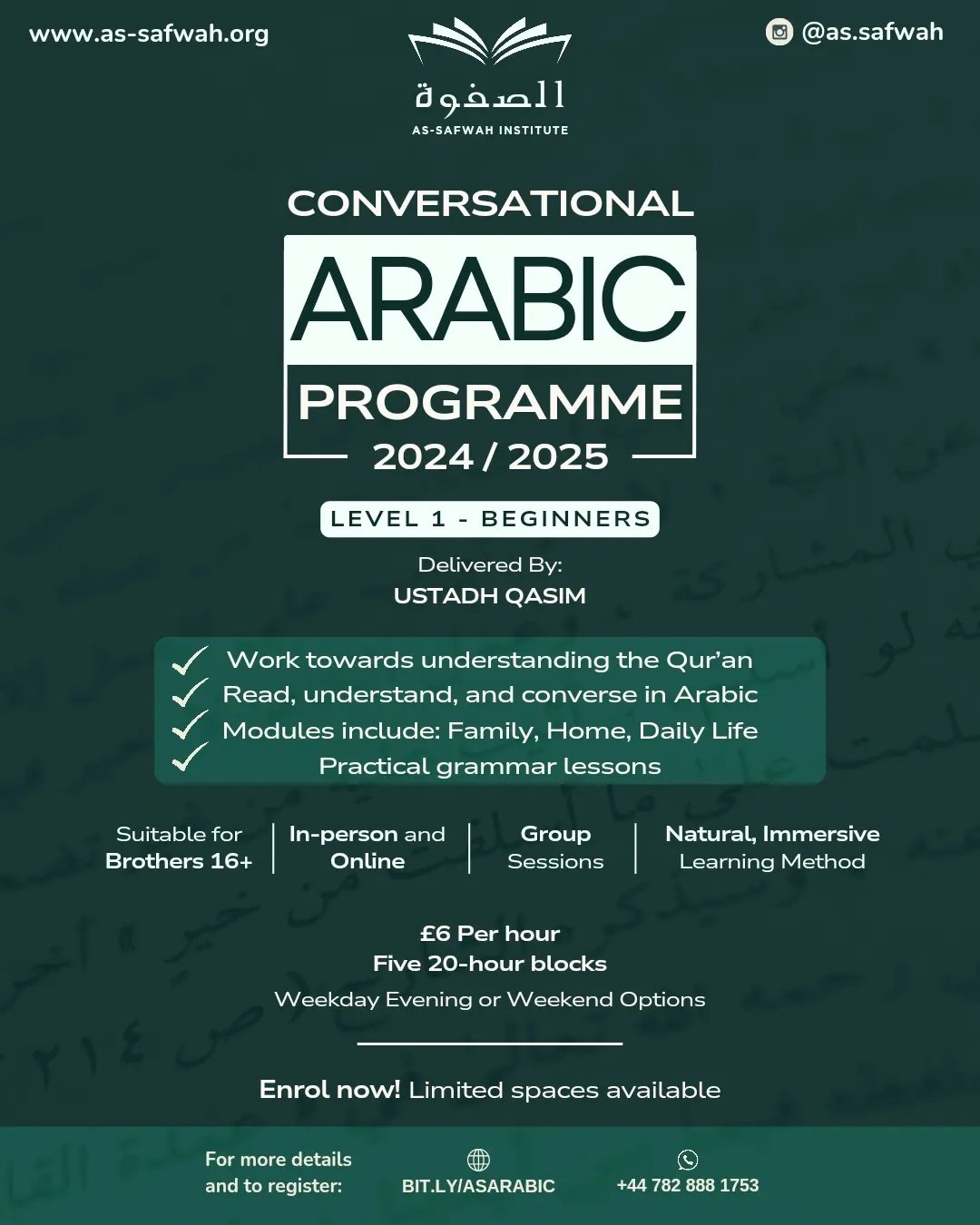 Just - 🌟 Conversational Arabic Programme 2024/2025 🌟 We’re excited to ...