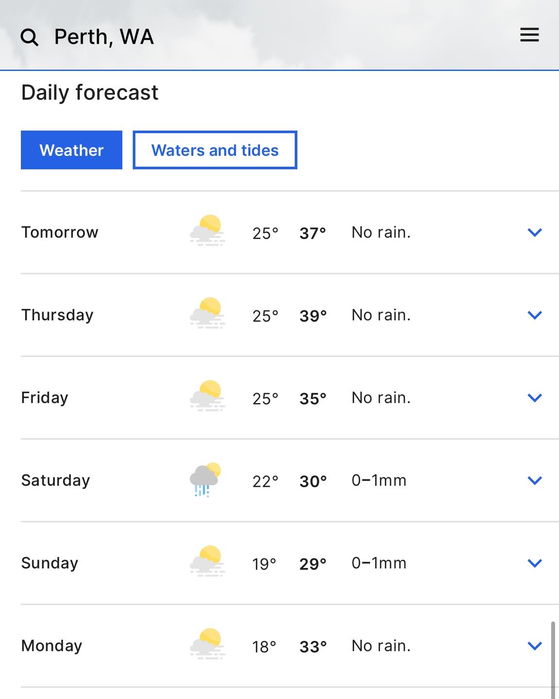 Showers possible over the weekend... - Perth Weather Live | Facebook