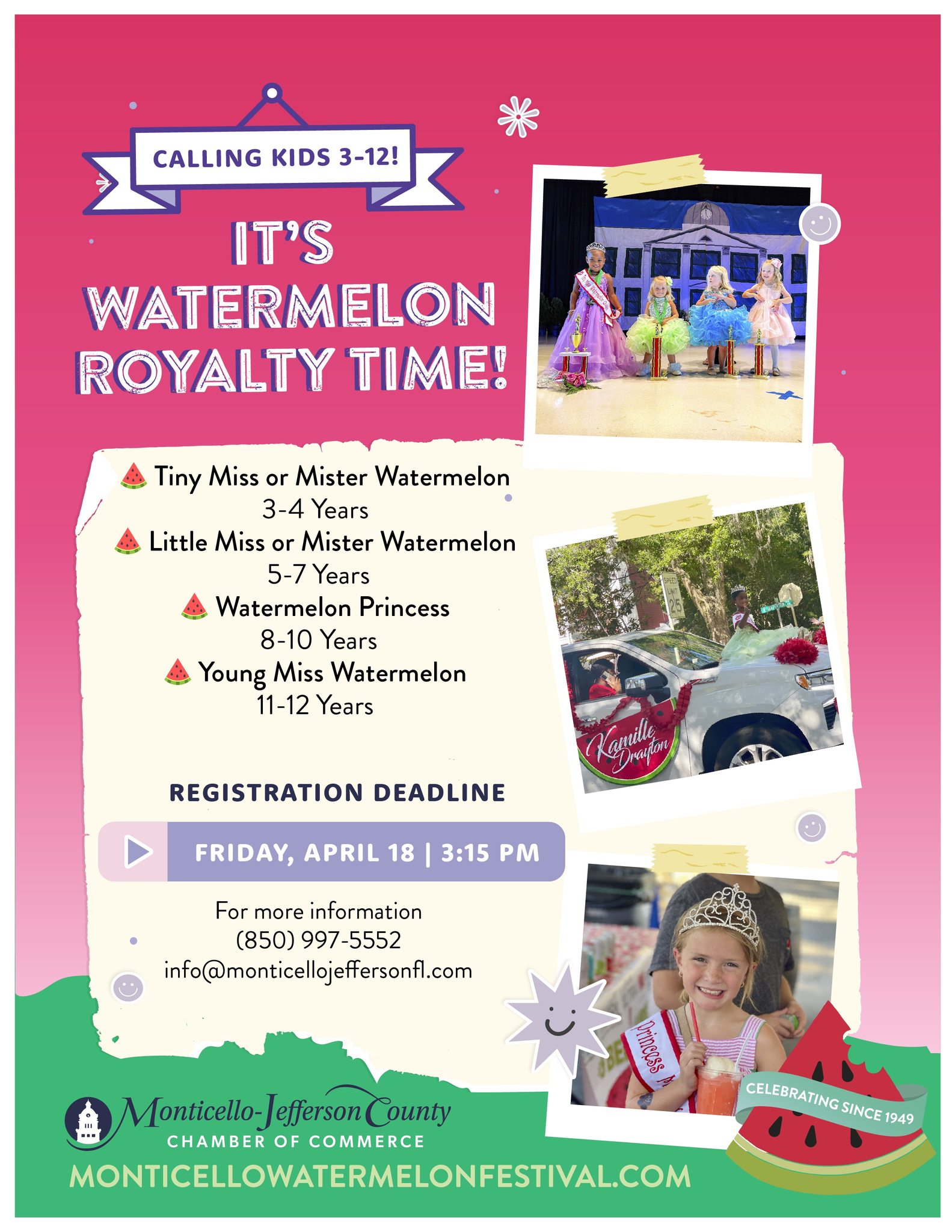 🗣 The 2025 Watermelon Festival Pageant Deadline has been extended to ...