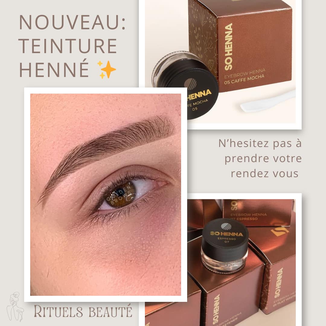 Kit Henné Pour Sourcils – 5 Teintes Disponibles, Marque IEM BBE, Coloration Naturelle