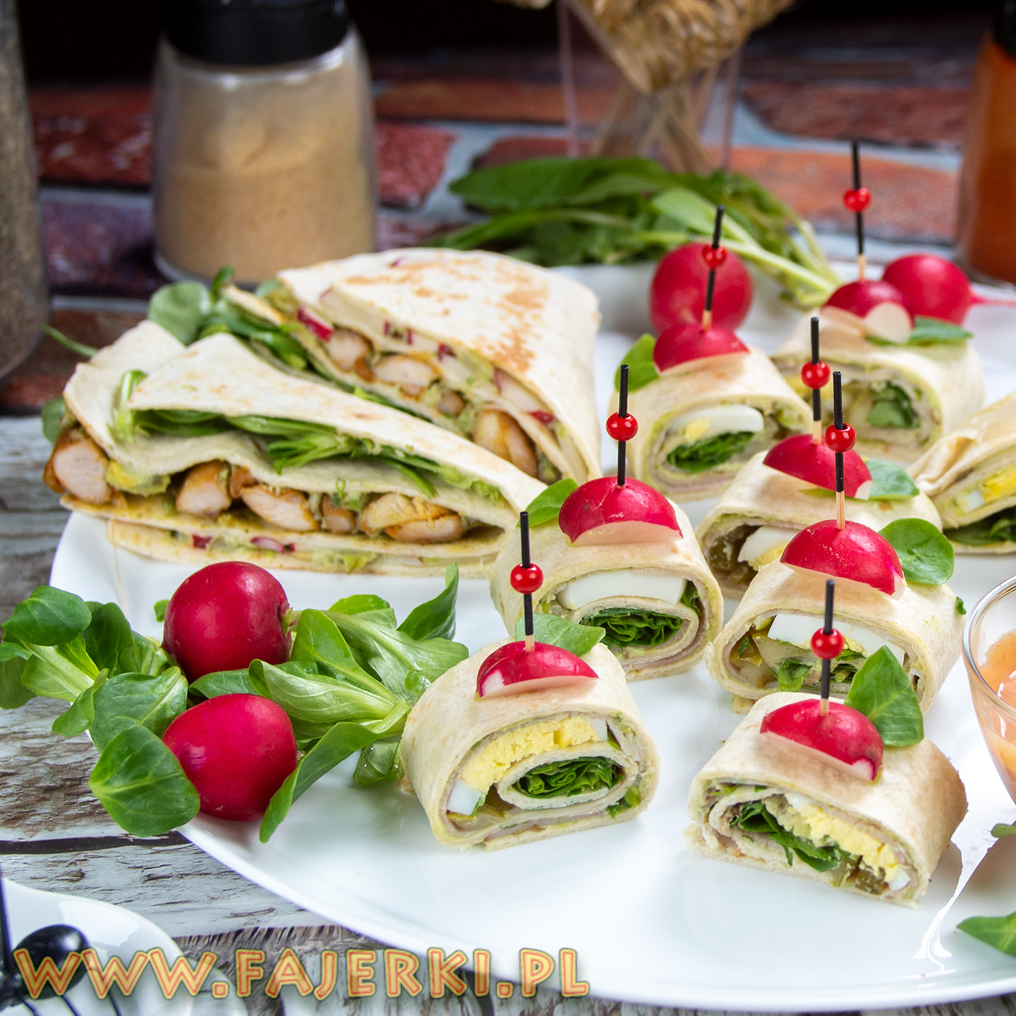 Nat - Breakfast with tortilla - triangles and a roll ups with egg ...