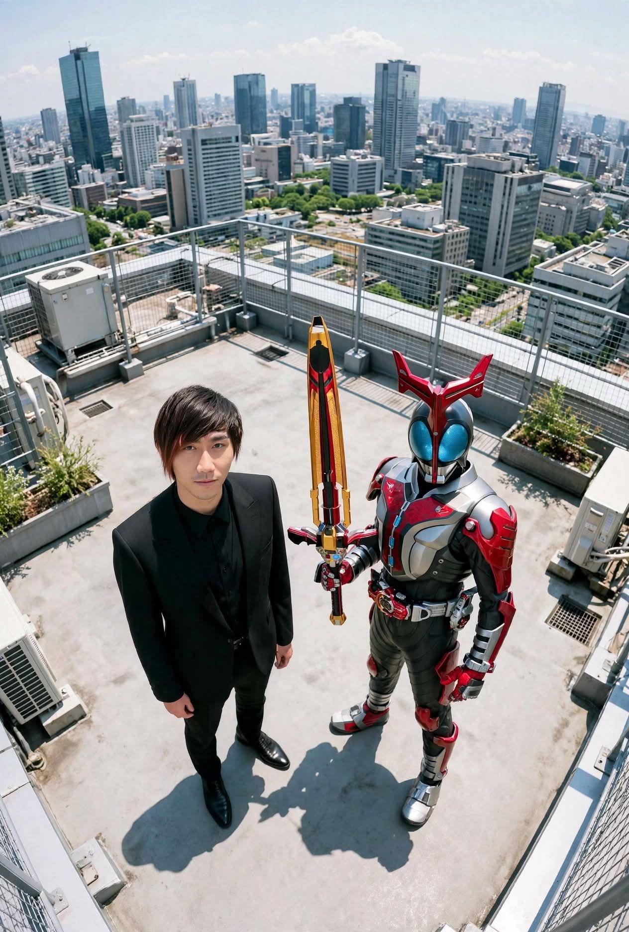 Kamen rider Knight survie from Vs mirrors monster finght scene # ...