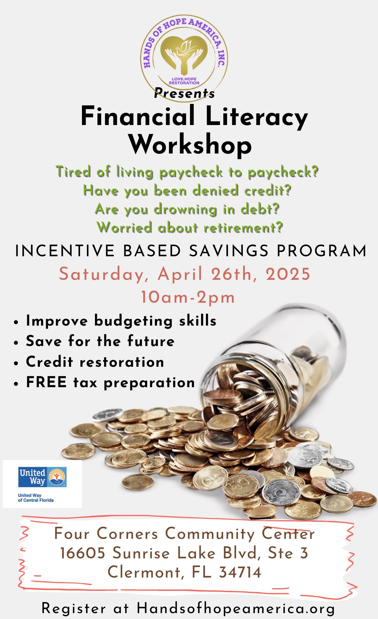 Hands - Join us for our FREE Financial Literacy Workshop presented by ...