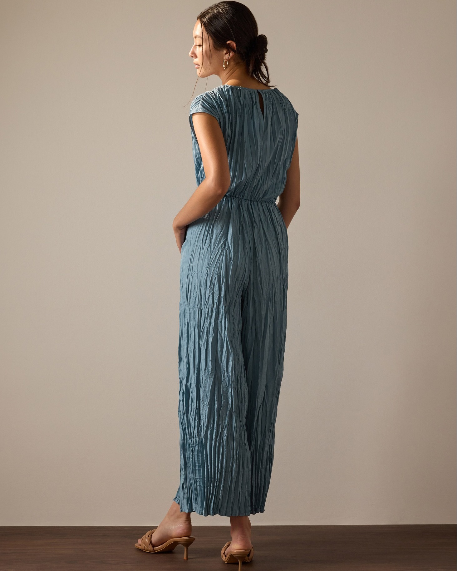 open lace back dress Anna Pleated Back Dress in Wine  Gnue