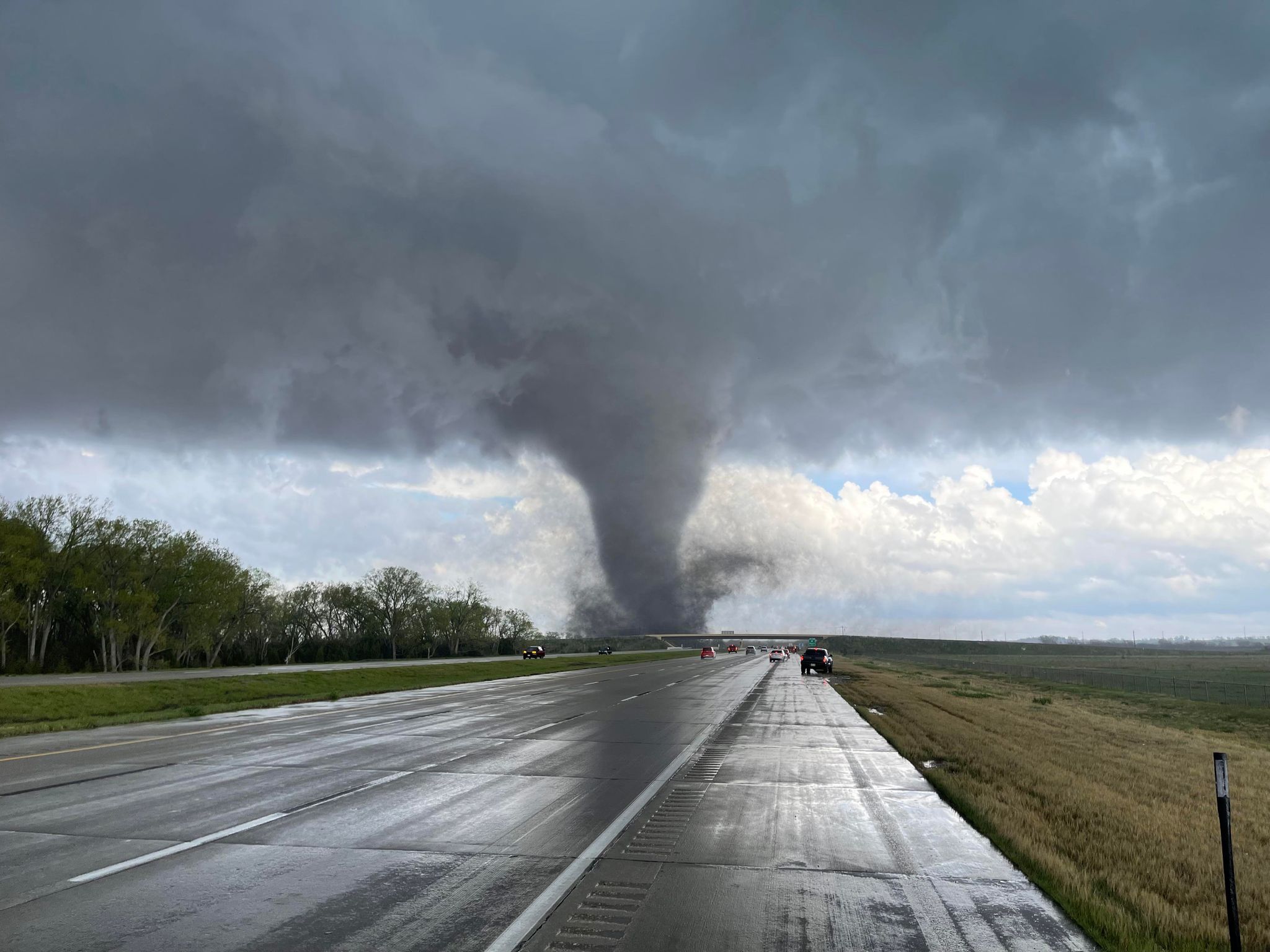 Just moments ago, BIG Tornado northeast of Lincoln, Nebraska! LSC