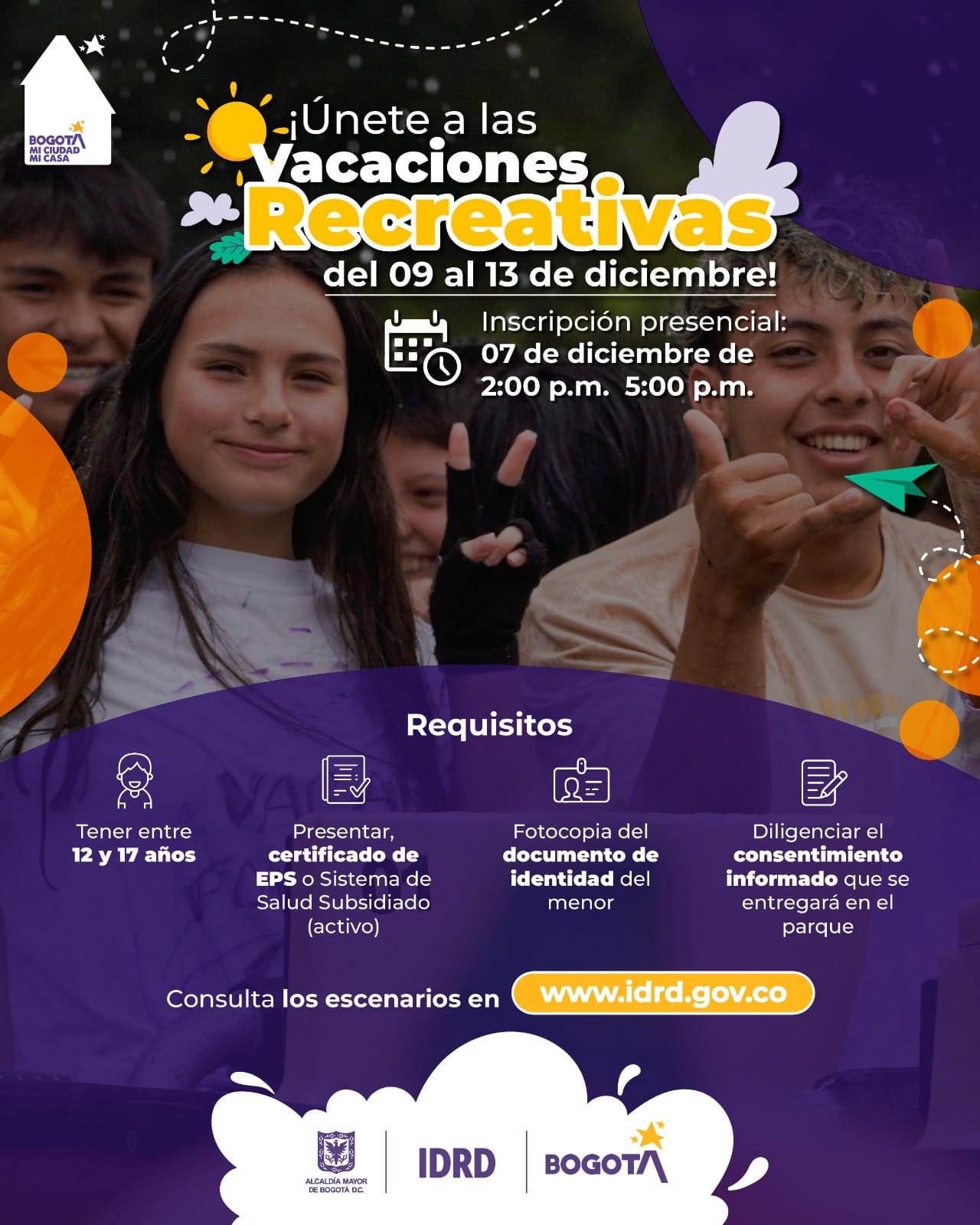 IDRD - 🎉¡Las vacaciones más divertidas te esperan! Únete a...