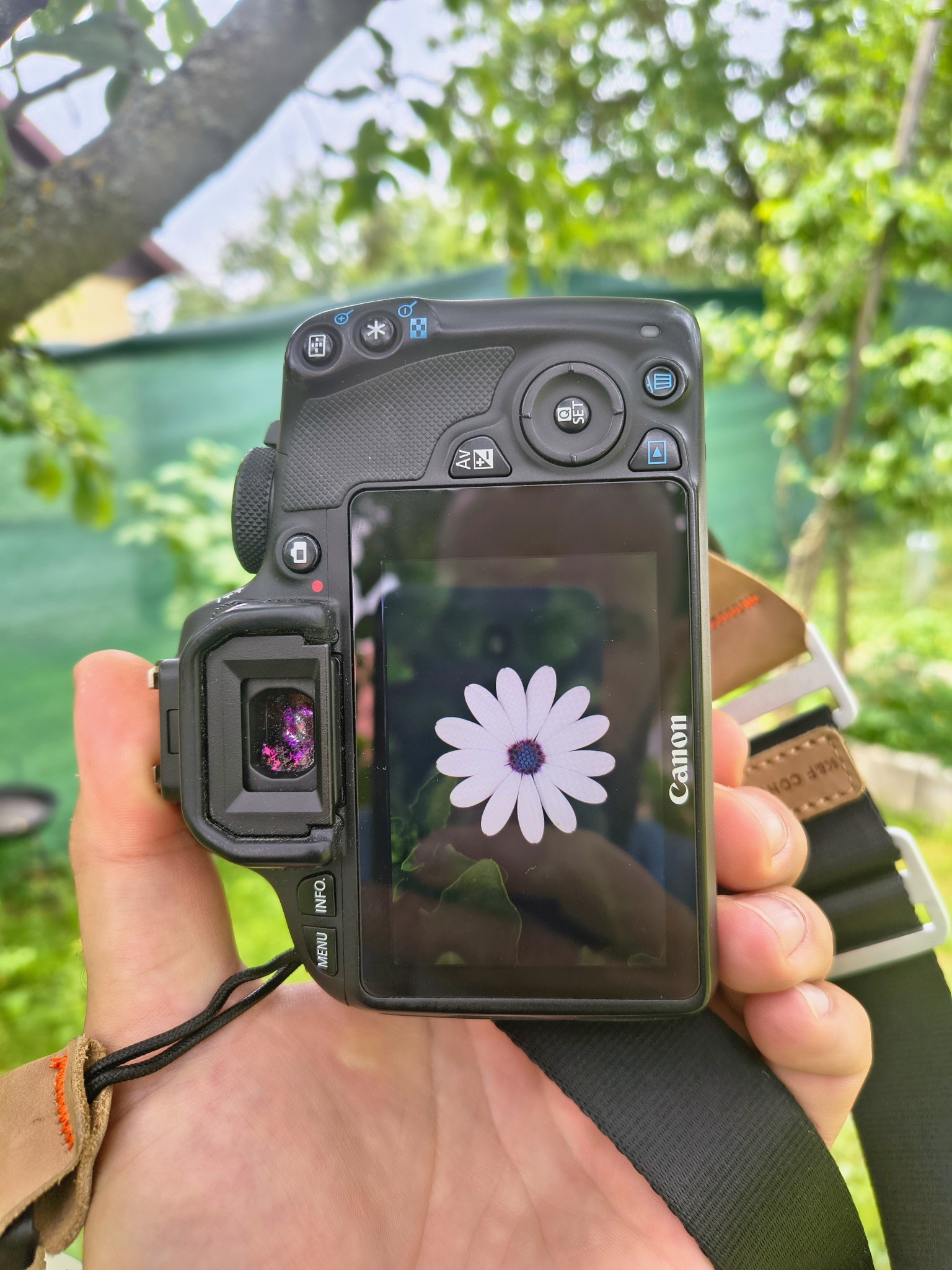 Canon EOS 1200D with 50mm lens behind the scenes