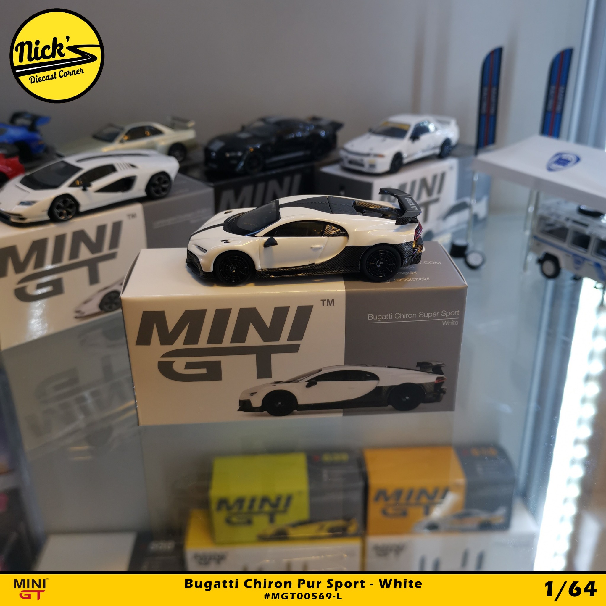 Bugatti Chiron Pur Sport - Blanc - Miniature Mini GT 1:64 - Neuf