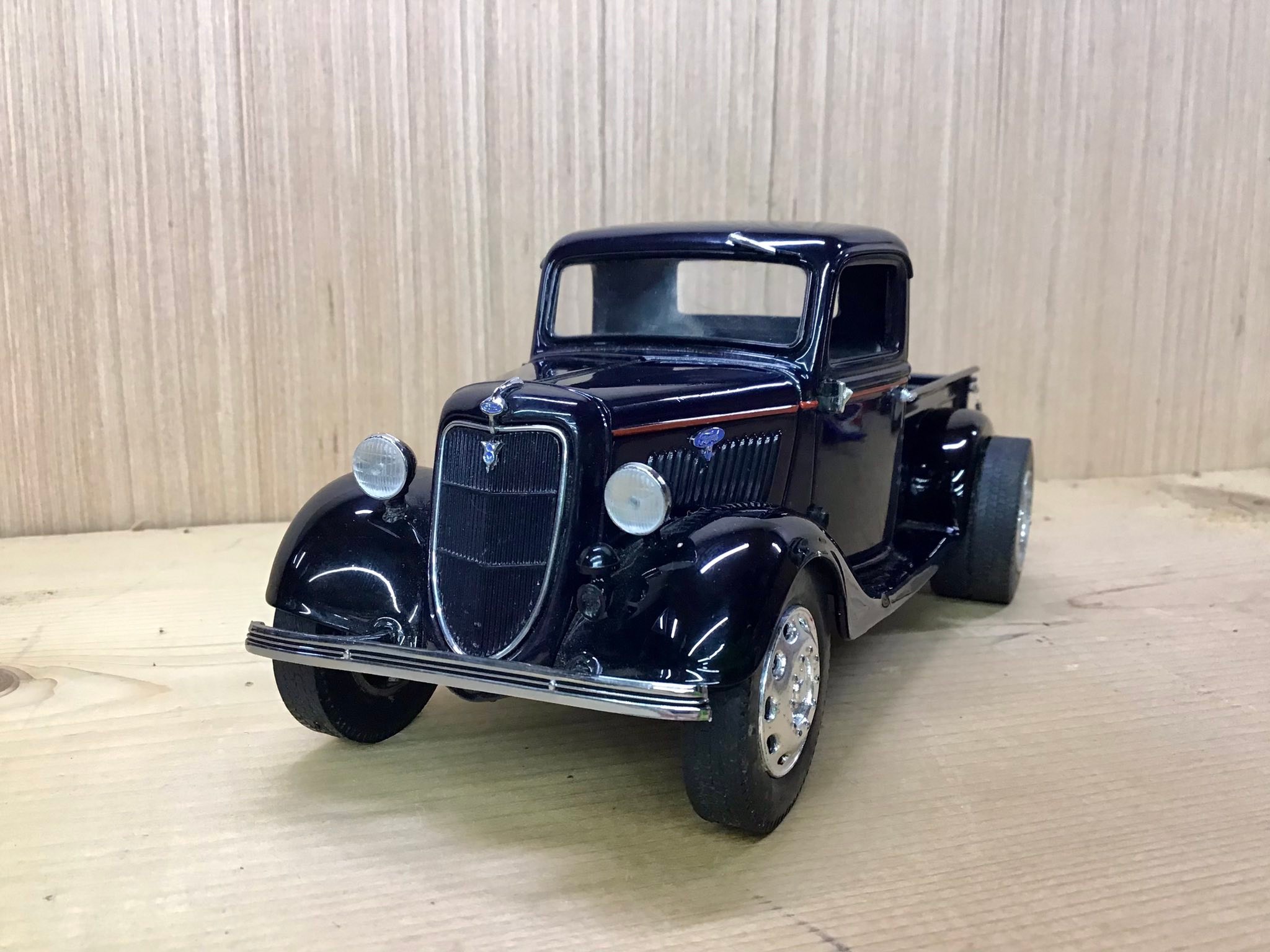Danbury Mint 1935 Ford V8 Pickup sitting on some 24” Alcoa semi