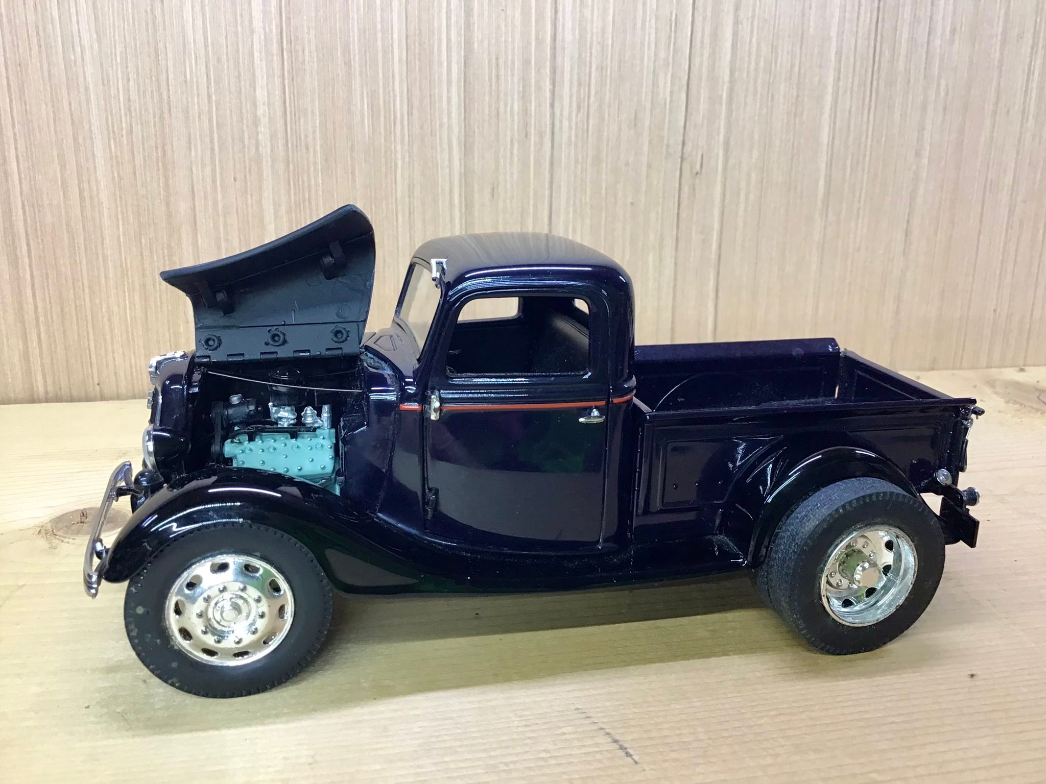 Danbury Mint 1935 Ford V8 Pickup sitting on some 24” Alcoa semi