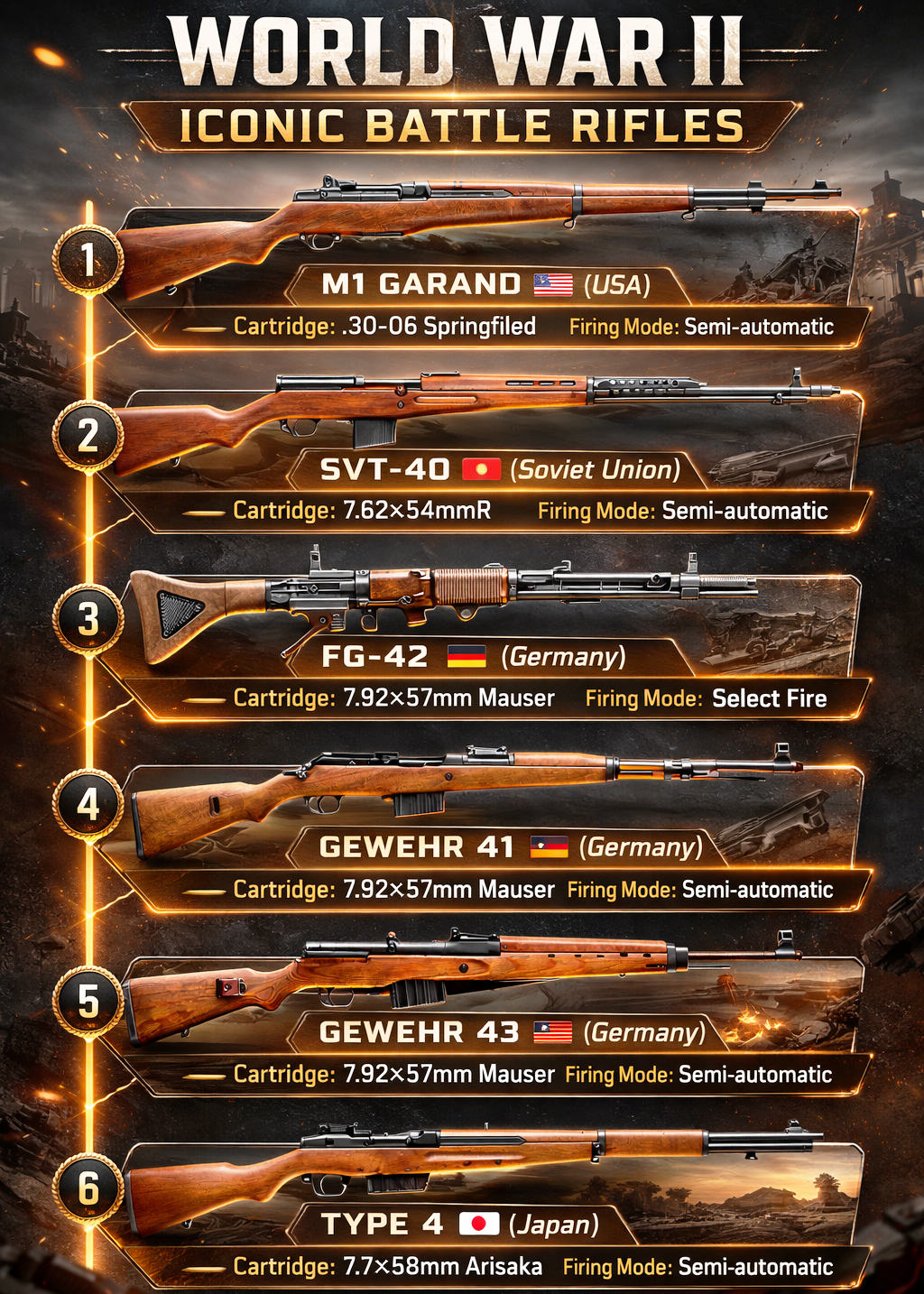 Global Power - World War 2 Iconic Battle Rifles : Battle... | Facebook