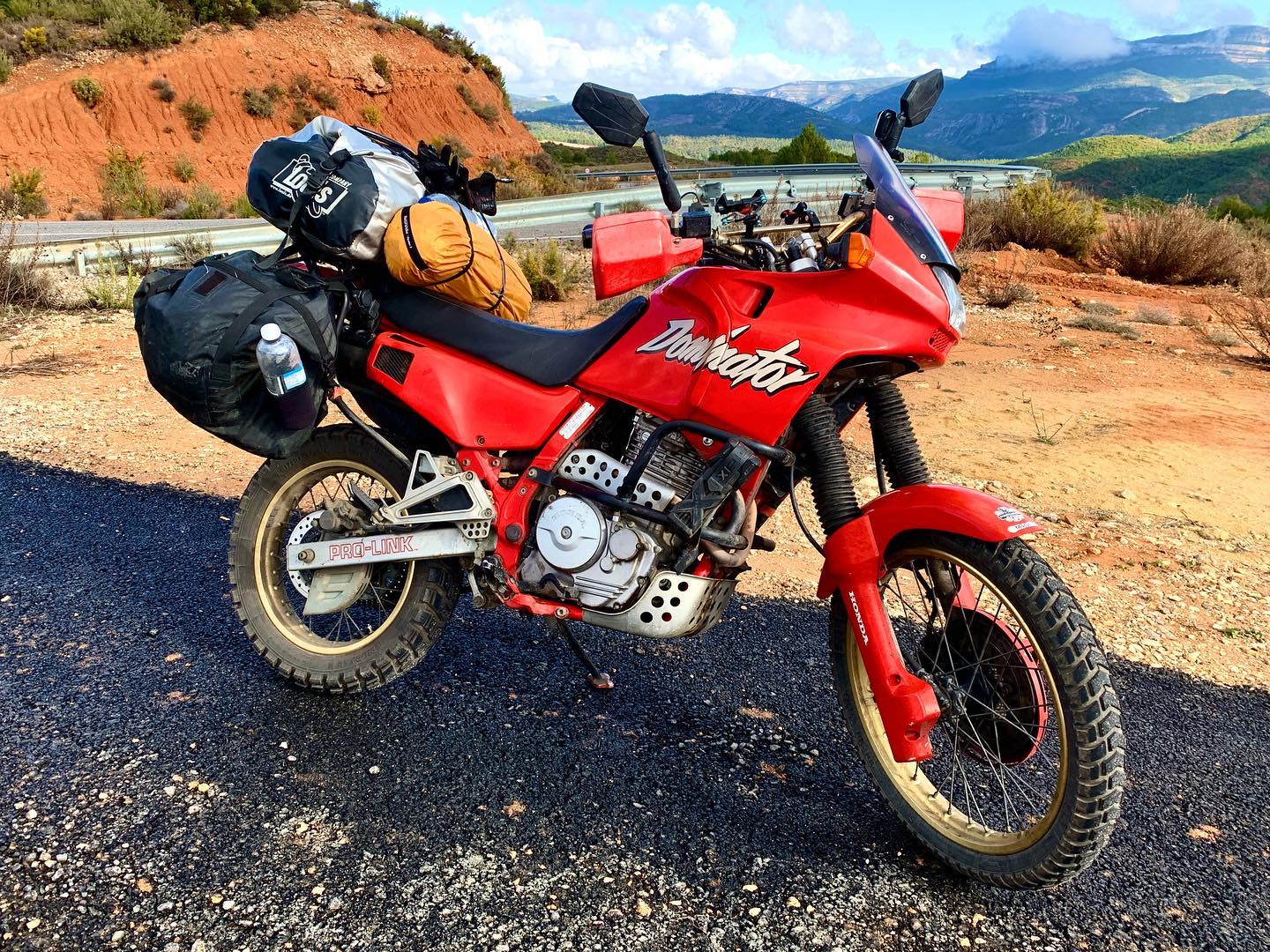 tommyci exploring the Pyrenees mountain range on his Honda XL