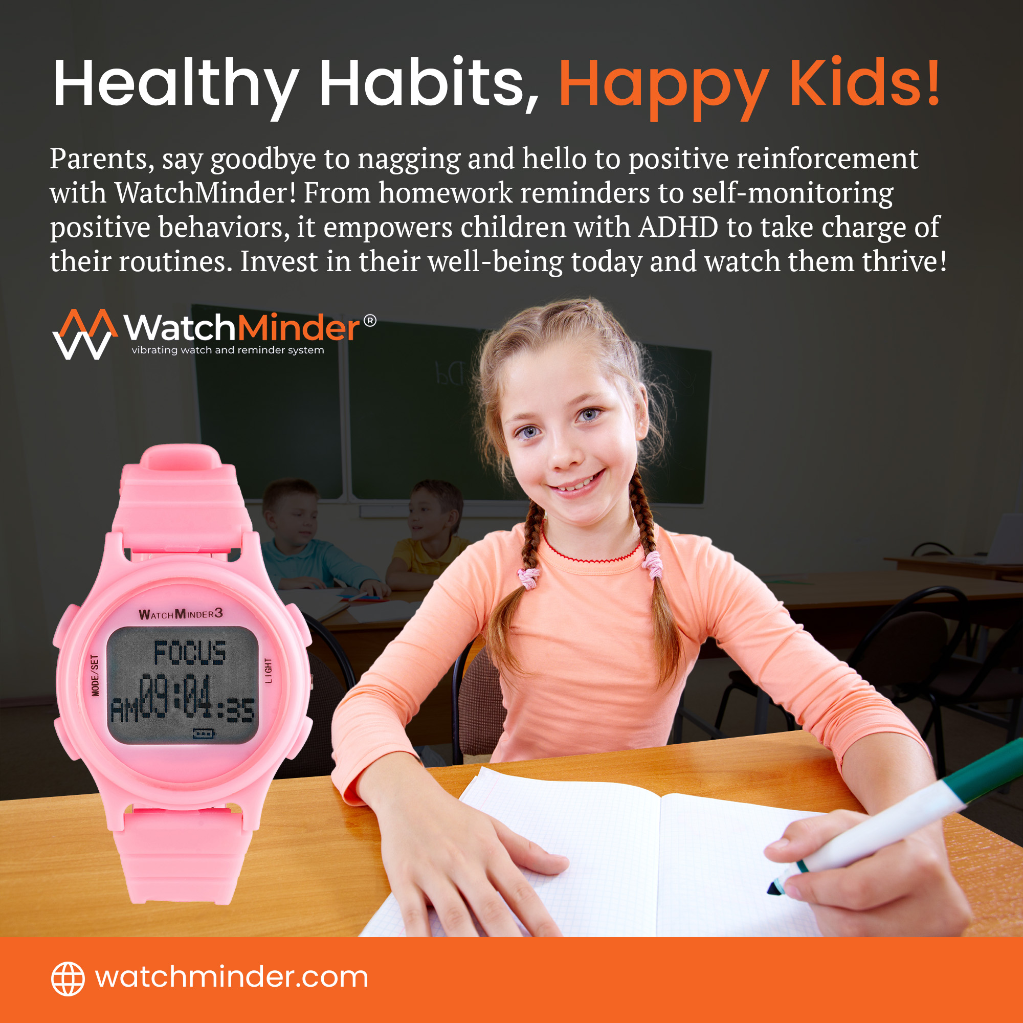 WatchMinder - ADHD Vibrating Watch & Reminder System