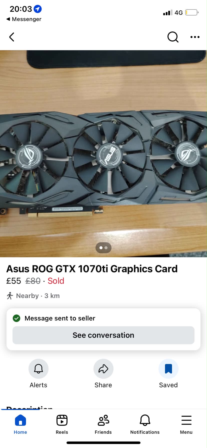 Took home a 1060 for $20 + shipping.