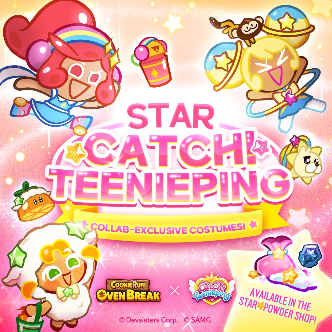 CookieRun: OvenBreak x Catch! Teenieping! 💖 Discover new Collab
