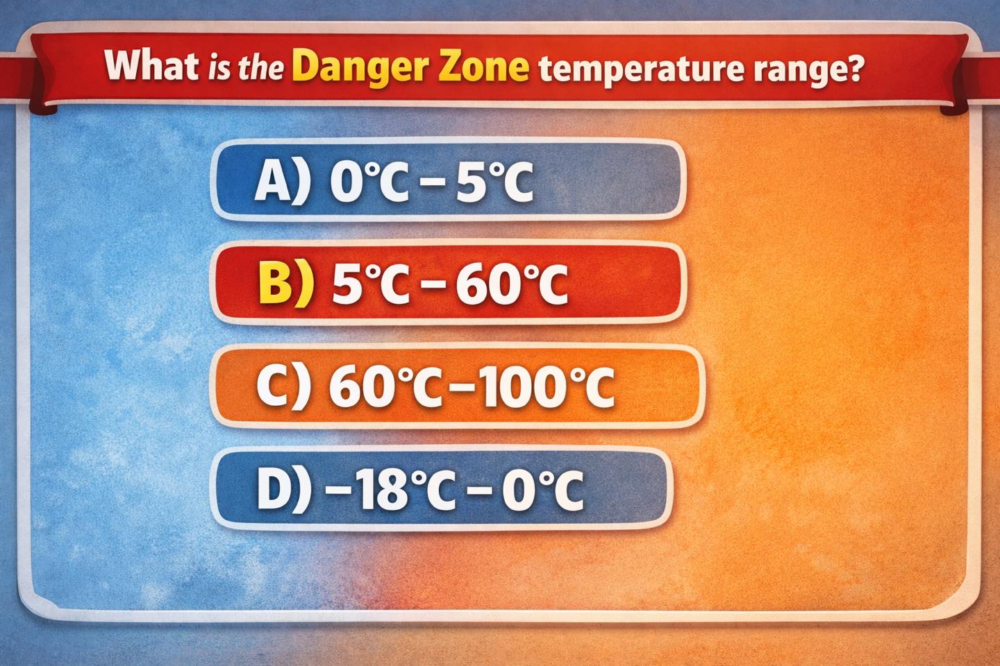 What Is Danger Zone? Temperature 6° - 60° Or 5° to 65° ?
