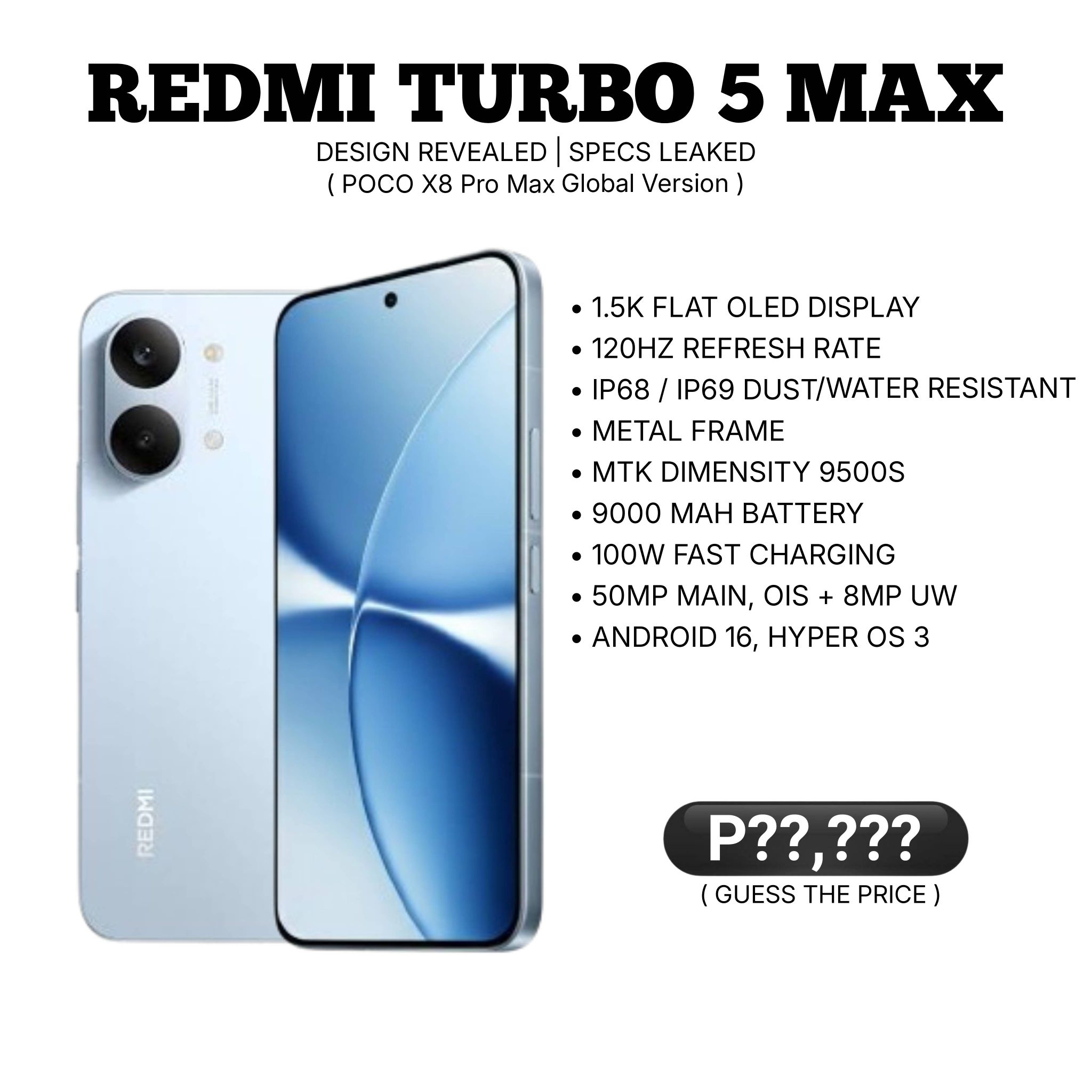 Redmi Turbo 5 Max Launch Globally as POCO X8 Pro Max Soon?https 
